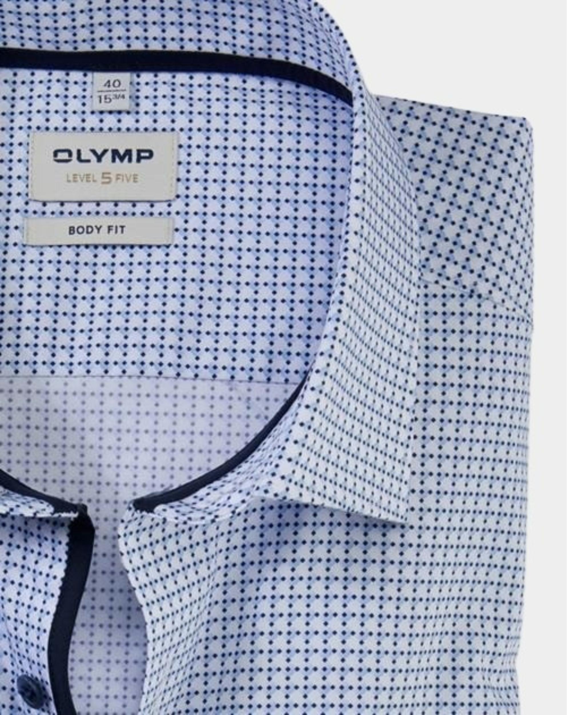 Olymp Business hemd lange mouw Blauw 2110/34 Hemden 211034/11