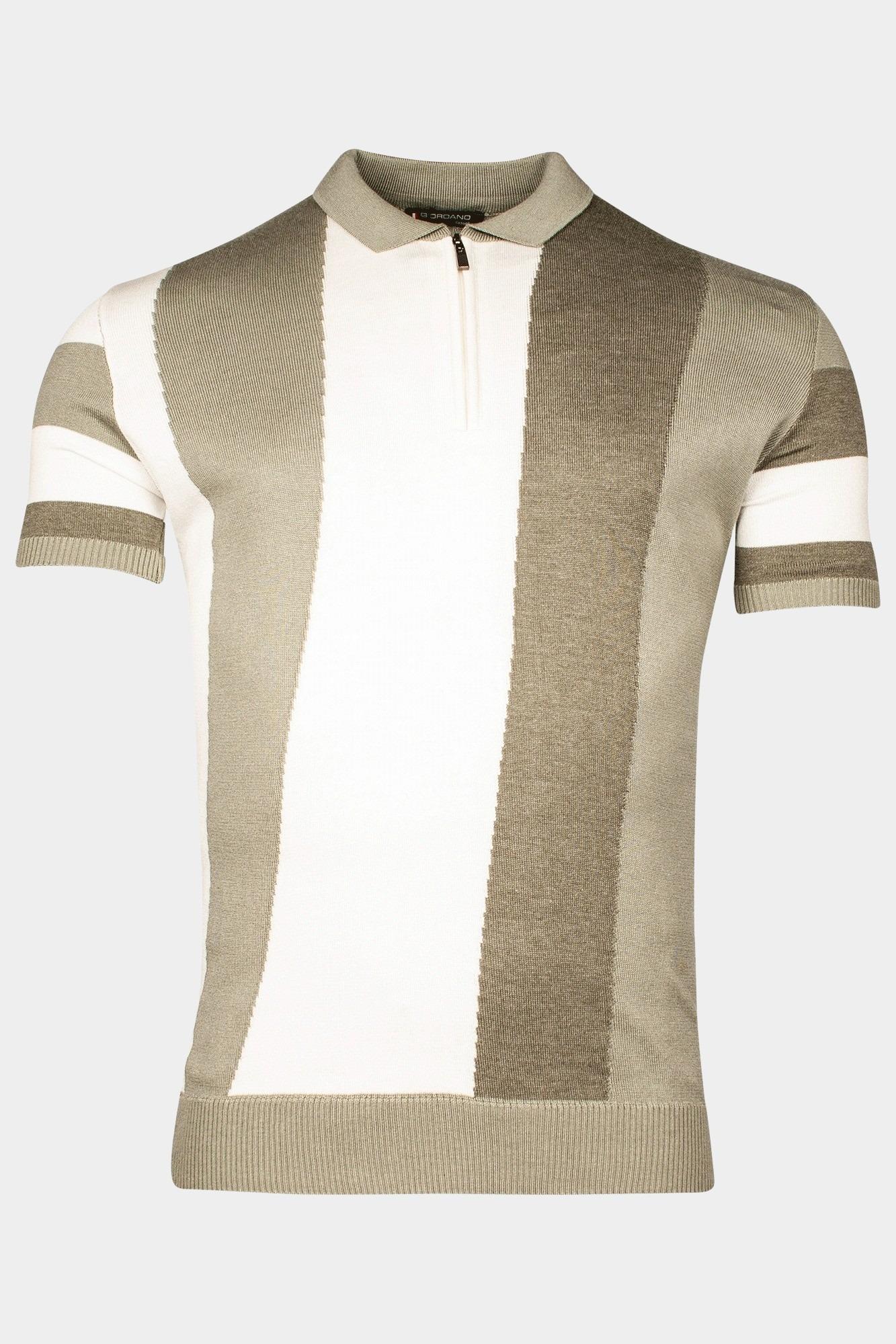 Giordano Polo korte mouw Groen Enzo knitted polo Melange ver 516593/70