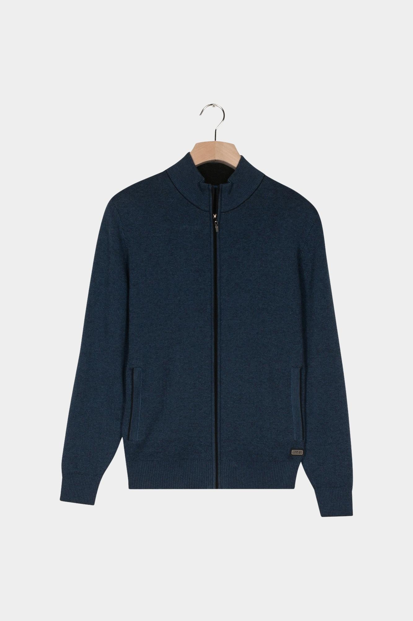 Baileys Vest Blauw Cardigan Zip  all-over 2-tone 522009/655