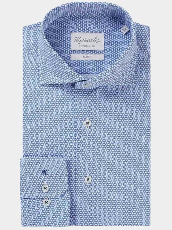 Michaelis Business hemd lange mouw Blauw  PMSH400014/M