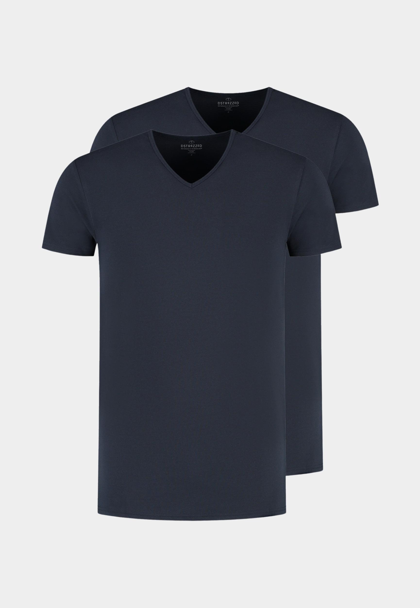 Dstrezzed T-shirt Blauw Eastwood 2 Pack V-Neck Tee Ba 707010/649
