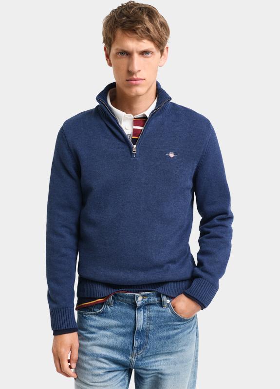 Gant Half Zip Blauw CASUAL COTTON HALF ZIP 8030170/902