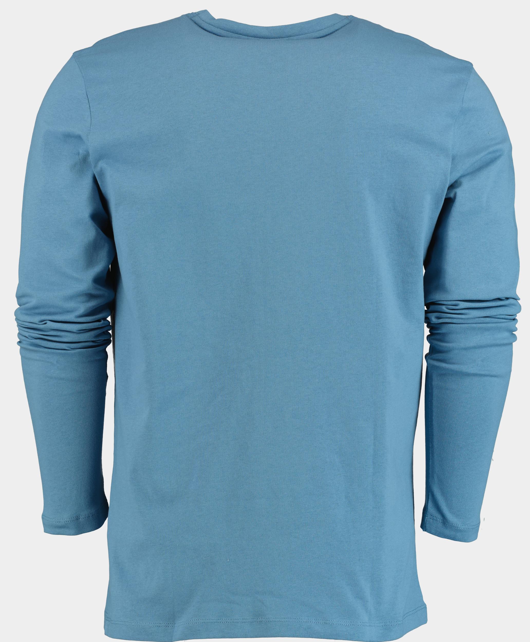 BOSS Orange T-shirt lange mouw Blauw Tacks 10242631 02 50512111/462