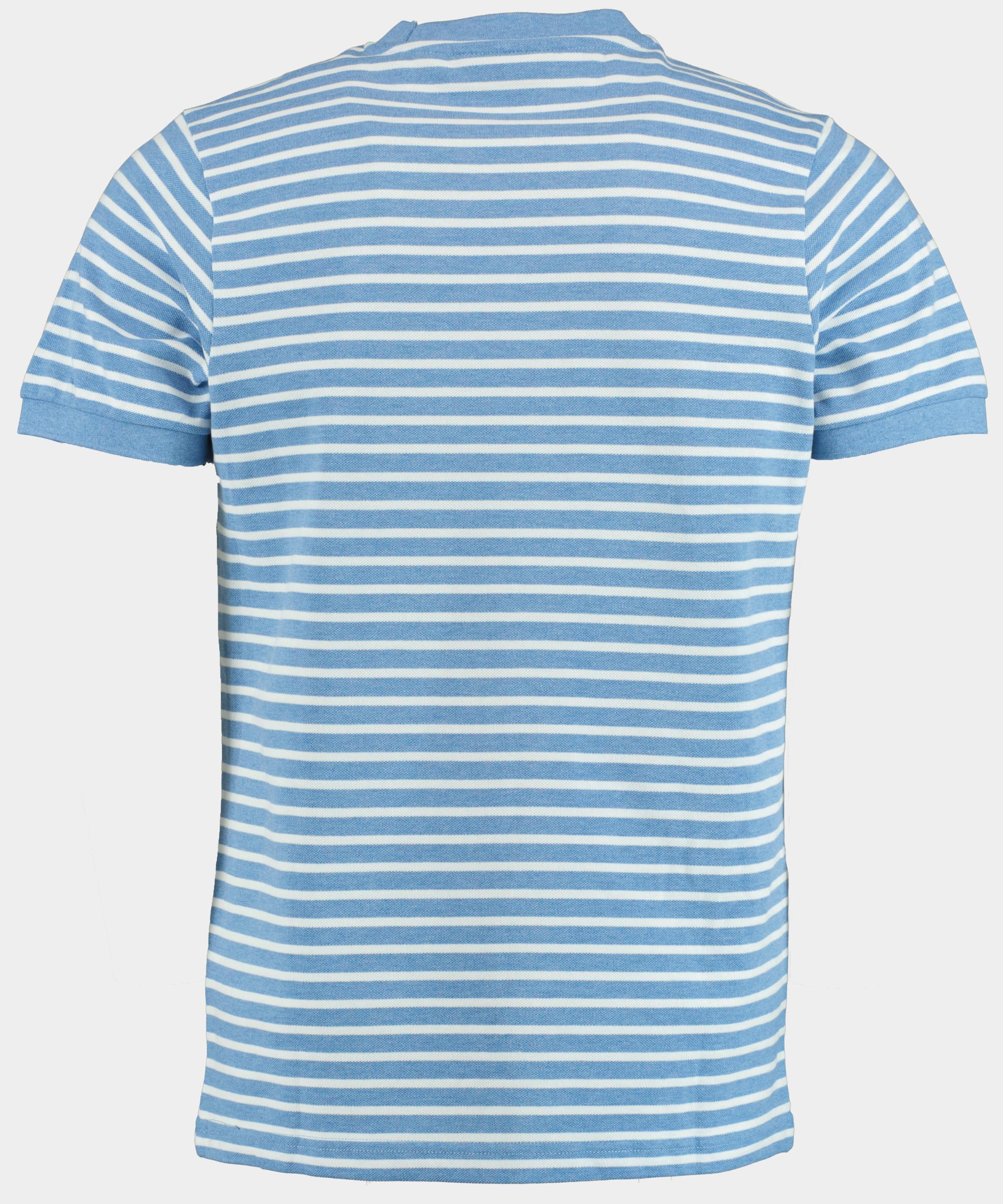 Scotland Blue T-shirt korte mouw Blauw Isaac Stripe T-shirt Pique 25108IS18SB/241 true blue