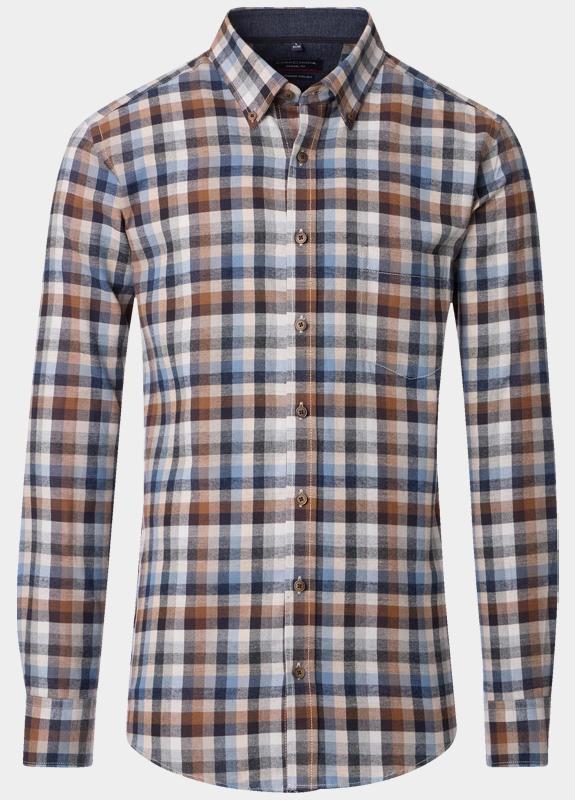 Casamoda Casual hemd lange mouw Grijs B.D. Casual Fit 454488200/750