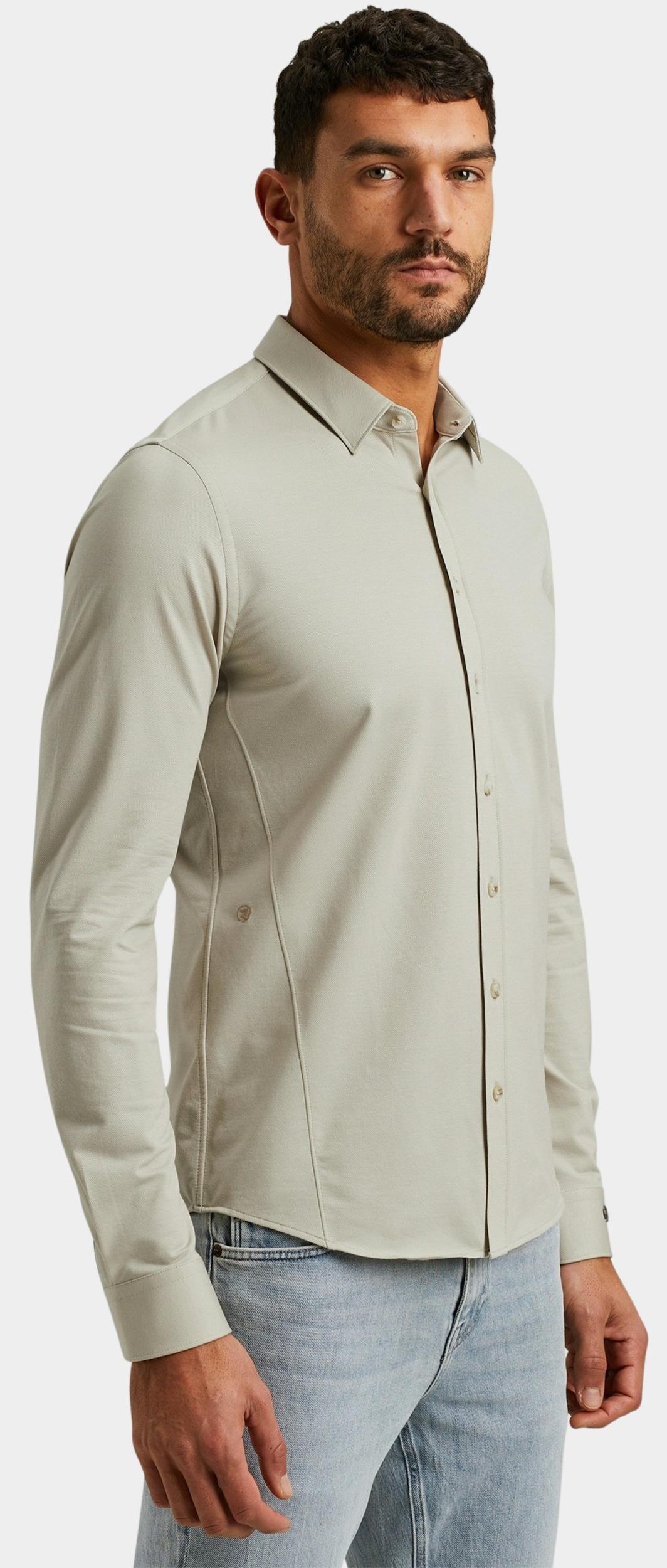 Cast Iron Casual hemd lange mouw Beige Long Sleeve Shirt Twill Jerse CSI2503226/7014
