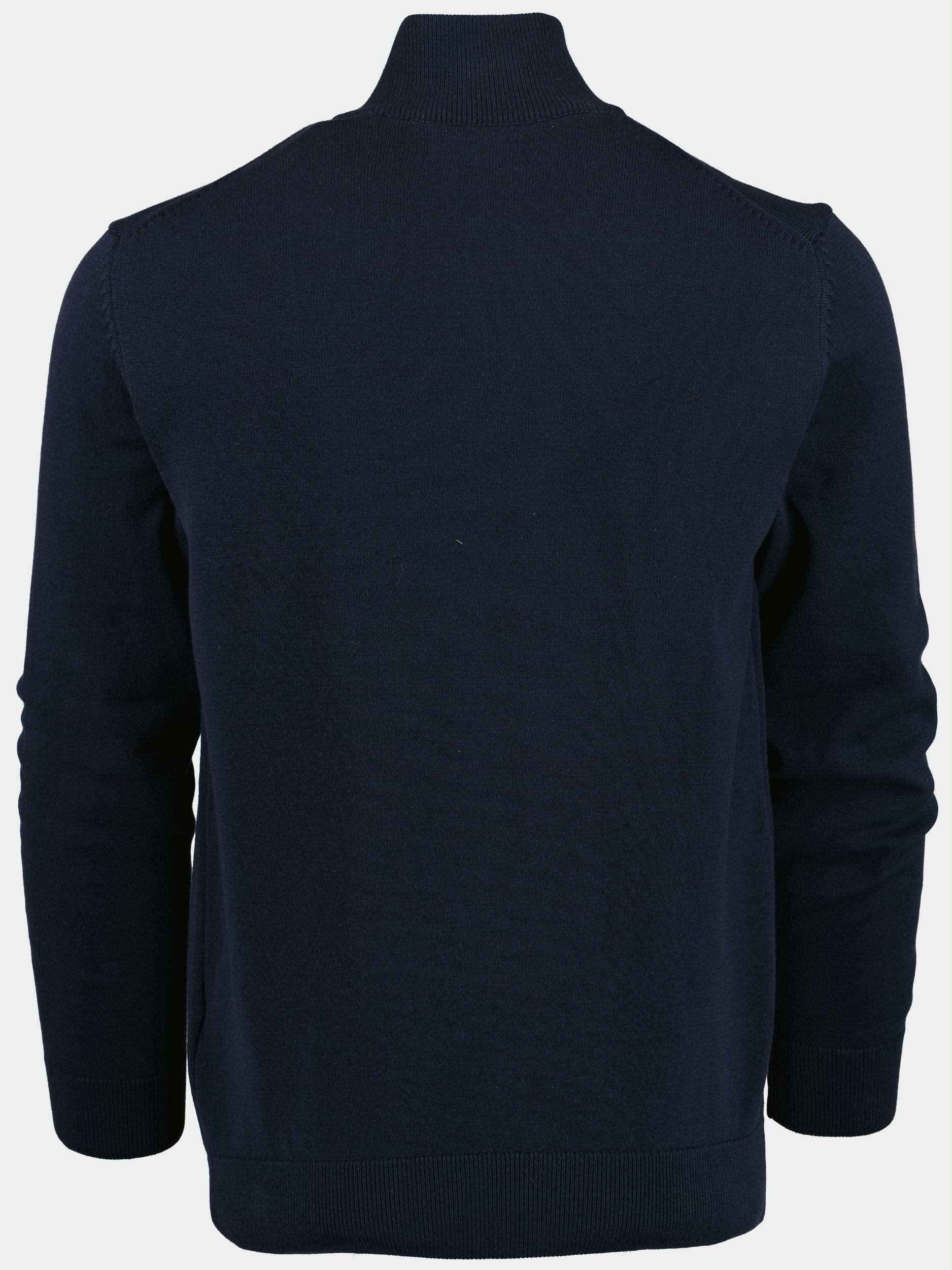 Gant Vest Blauw Casual Cotton Zip Cardigan 8030164/433