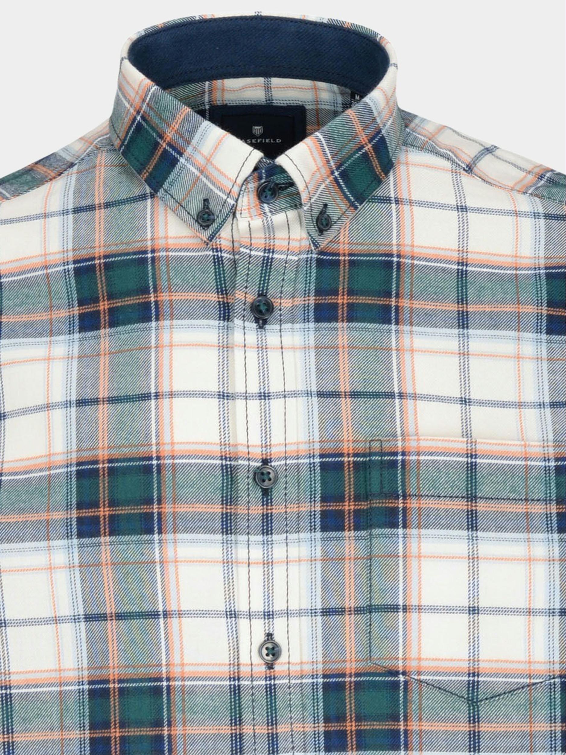 Basefield Casual hemd lange mouw Groen He.-Freizeithemd 1/1 219017478/505