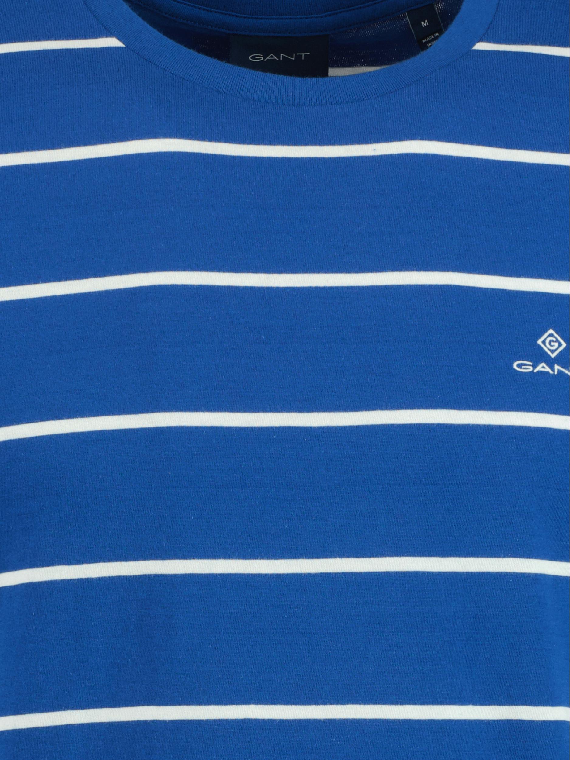 Gant T-shirt korte mouw Blauw Breton Stripe SS T-shirt 2023001/436