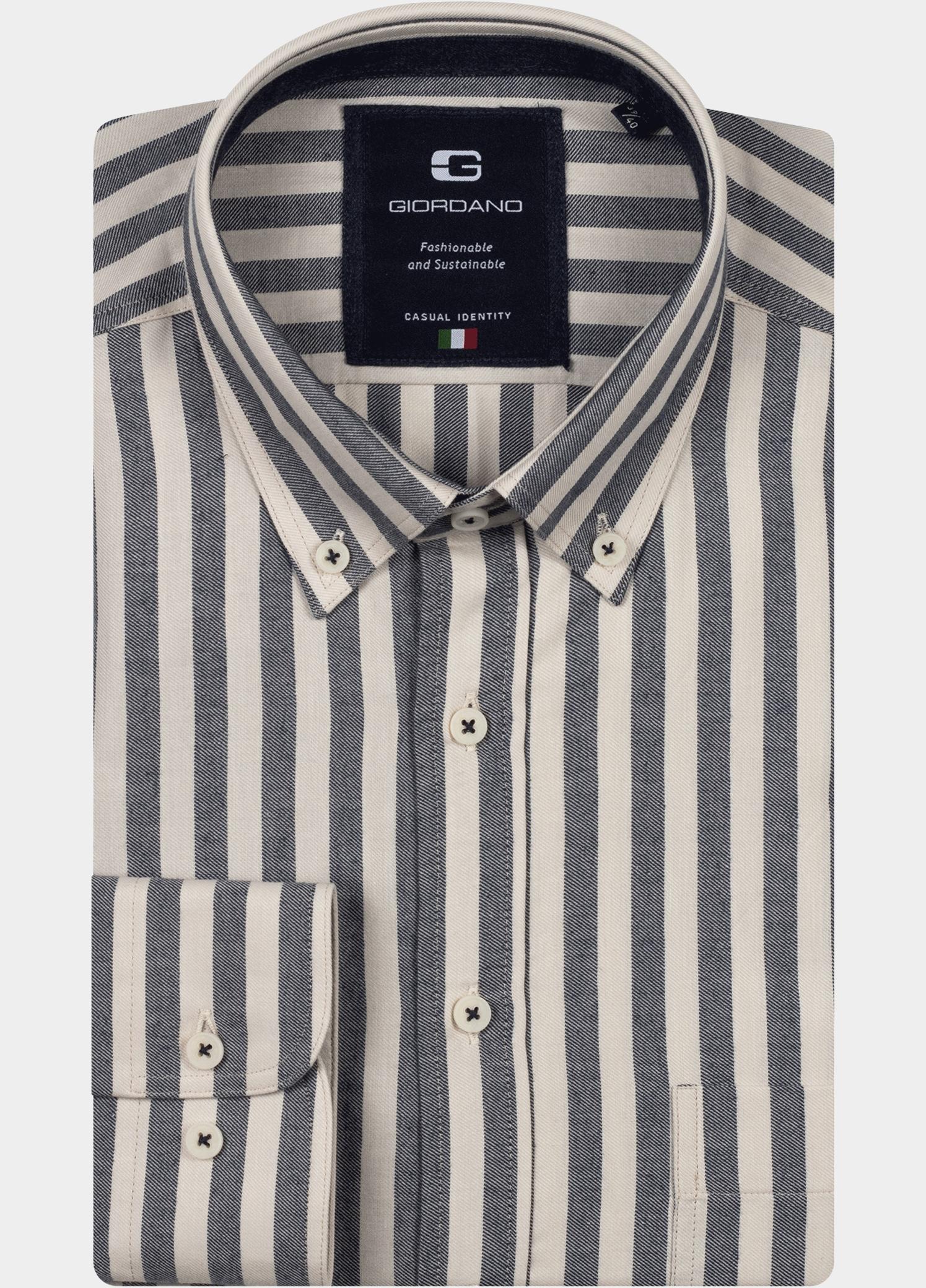 Giordano Overhemd heren Blauw Brando long sleeve button dow 527110/60