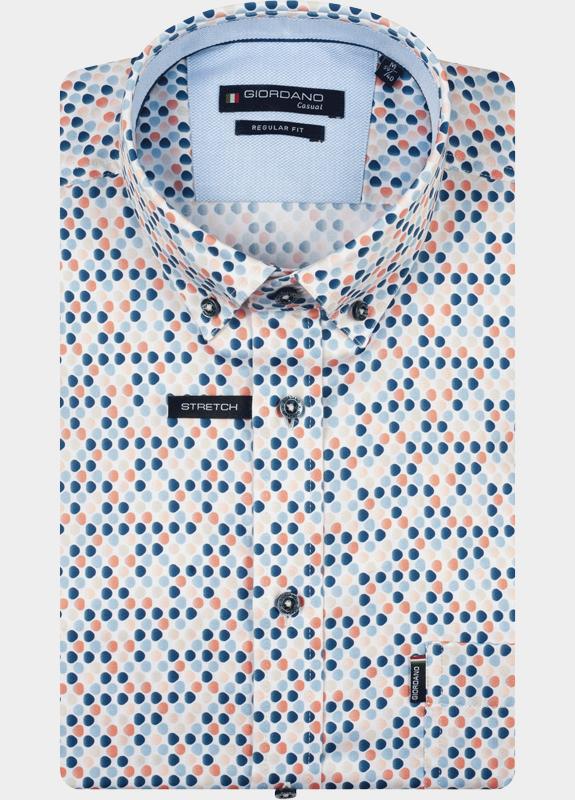 Giordano overhemd korte mouw heren Rood League Short Sleeve Button Do 616029/30