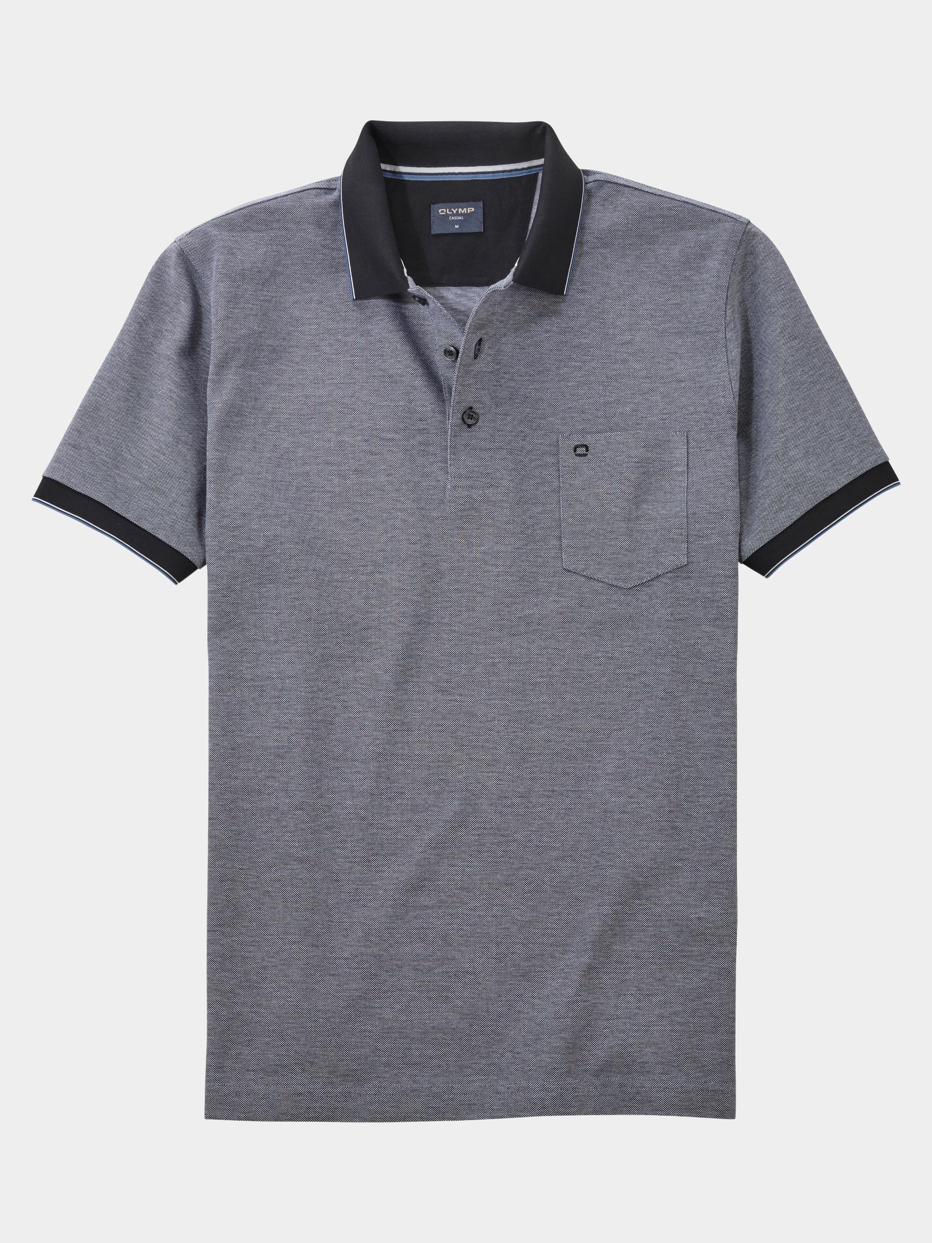 Olymp Polo korte mouw Zwart Polo PiquÃ© Bicolor 540752/68