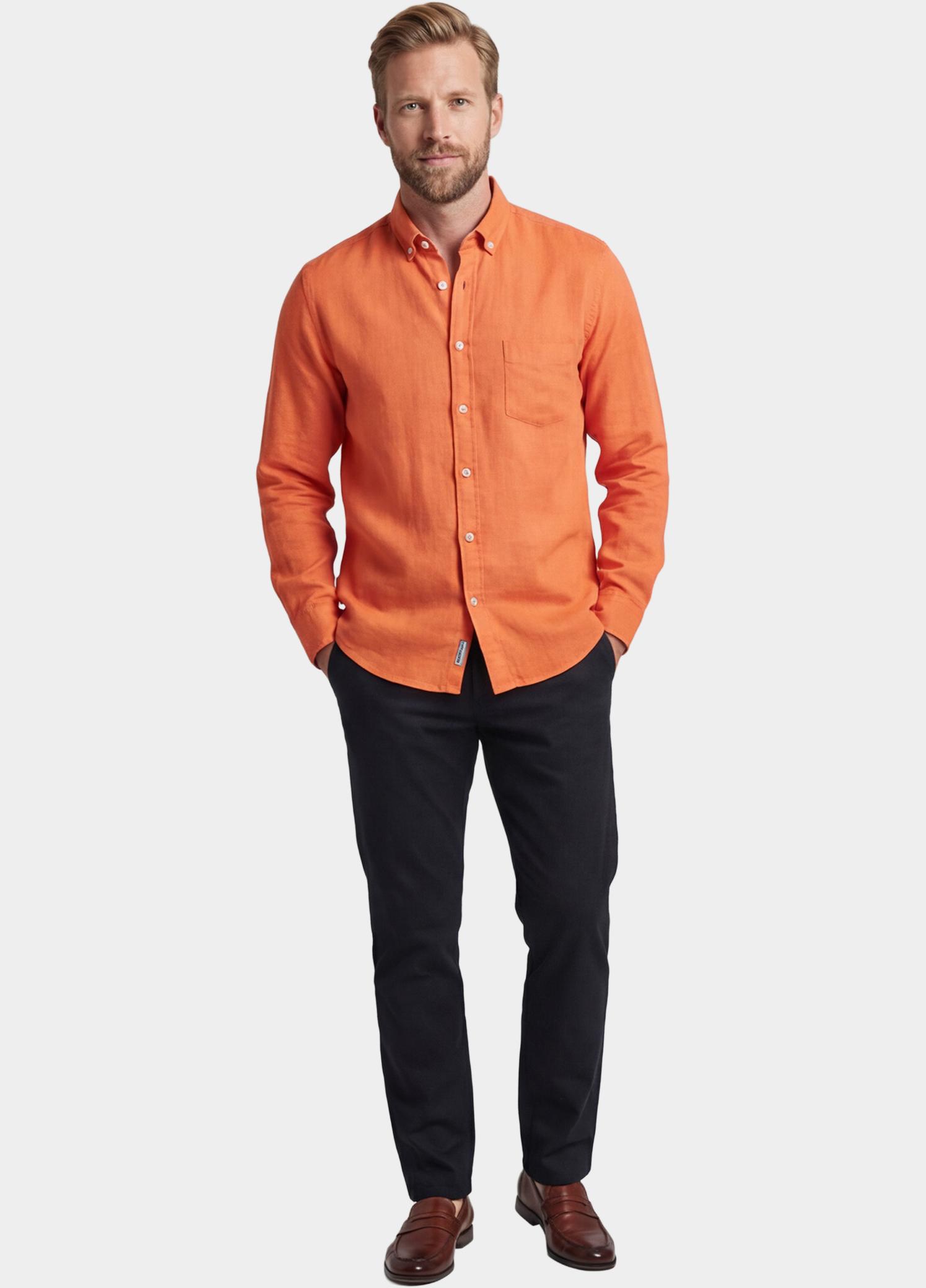 Giordano Overhemd heren Rood Ivy Long Sleeve Button Down S 617009/32