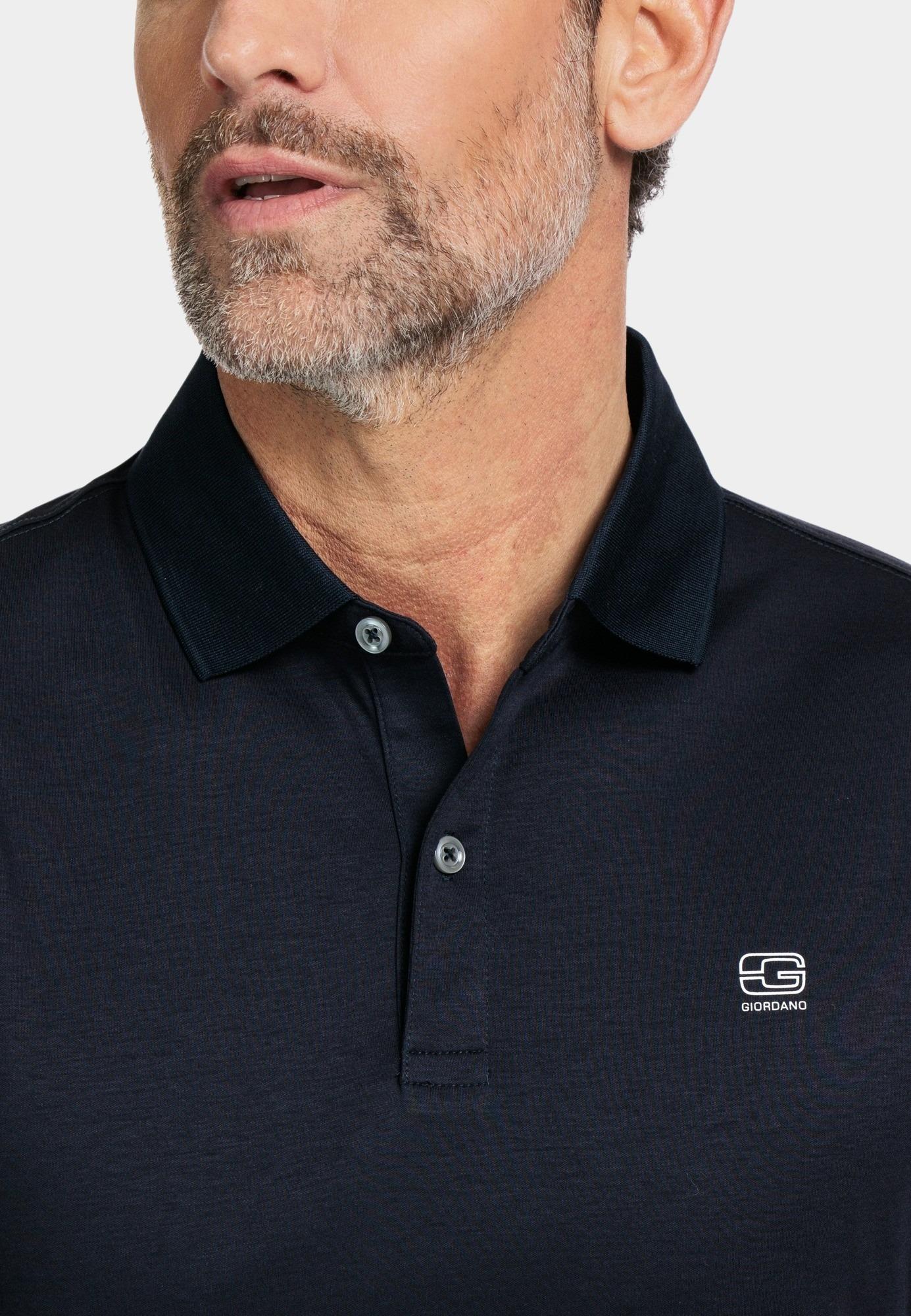 Giordano Polo korte mouw Blauw Lino short sleeve polo Liquid 516578/60