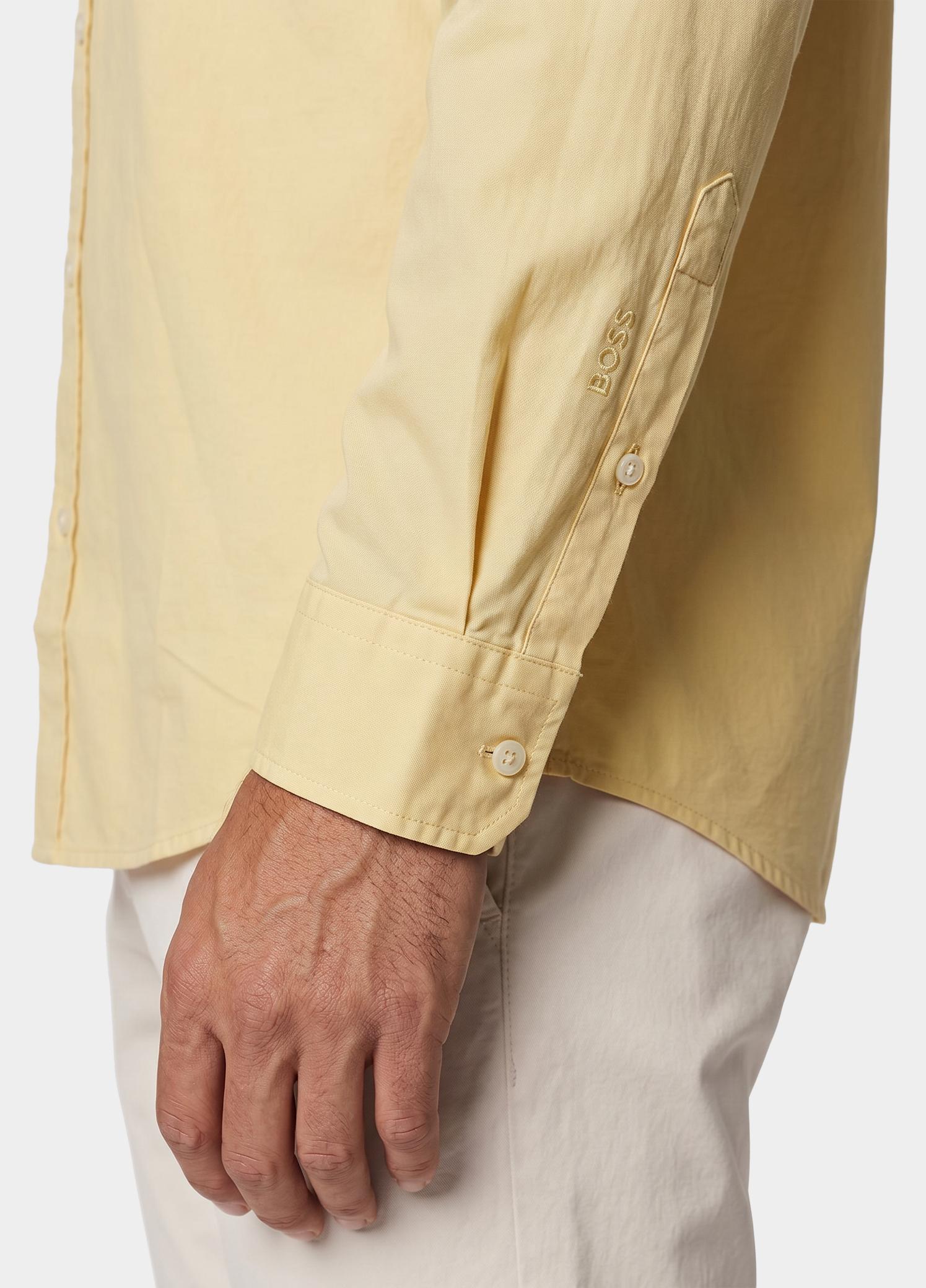 BOSS Orange Overhemd heren Geel Rickert_M 10260292 01 50519707/721