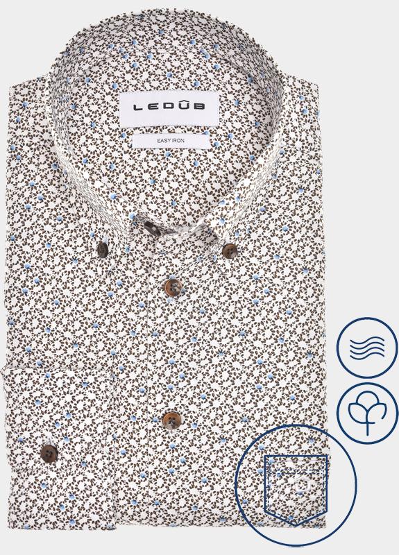 Ledub Business hemd lange mouw Wit  0701970/911-000-000