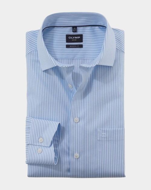 Olymp Business hemd lange mouw Blauw Luxor 135874/11
