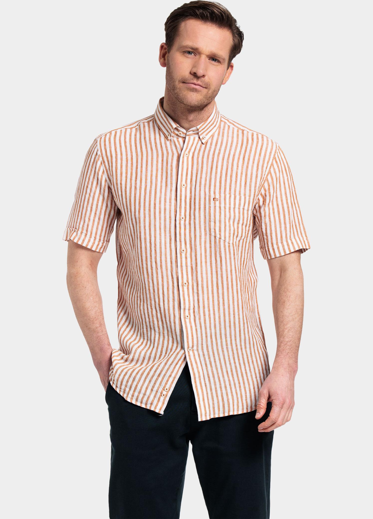 Giordano overhemd korte mouw heren Rood League, SS Button Down 416302/30
