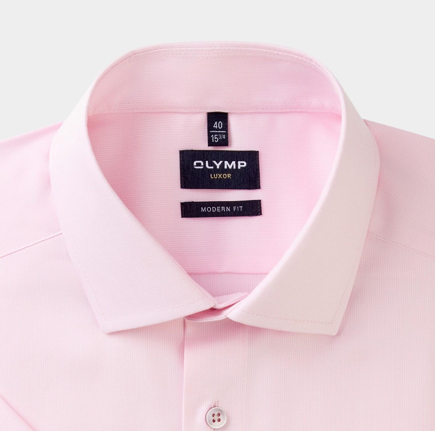 Olymp Business hemd korte mouw Roze Luxor 124172/30