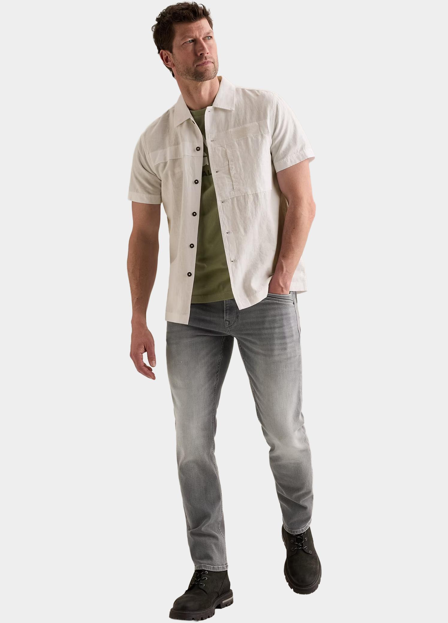 PME Legend Casual hemd korte mouw Wit Short Sleeve Shirt Cotton/lin PSIS2605236/7003