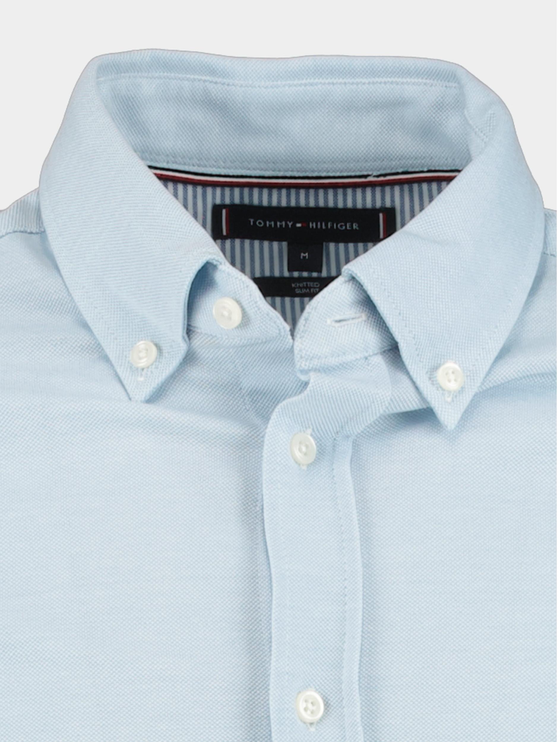 Tommy Hilfiger Casual hemd lange mouw Blauw 1985 Knitted SF Shirt MW0MW30675/C1S