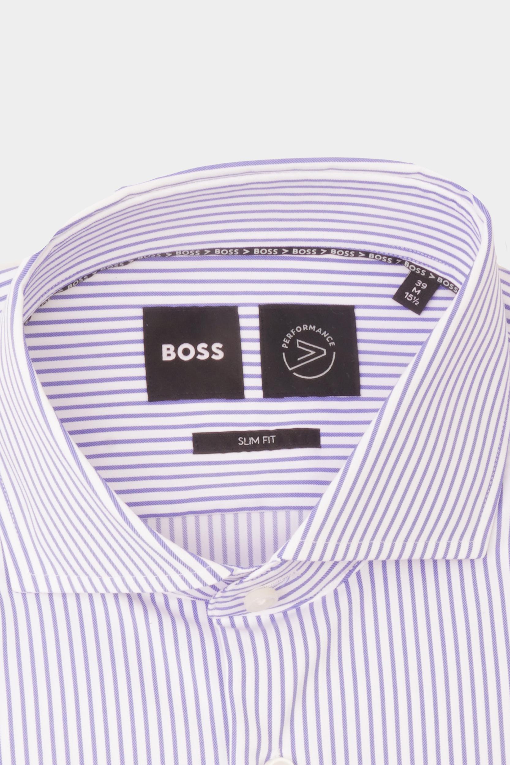 BOSS Black Business hemd lange mouw Blauw P-HANK-spread-C1-222 10242647 50489941/433
