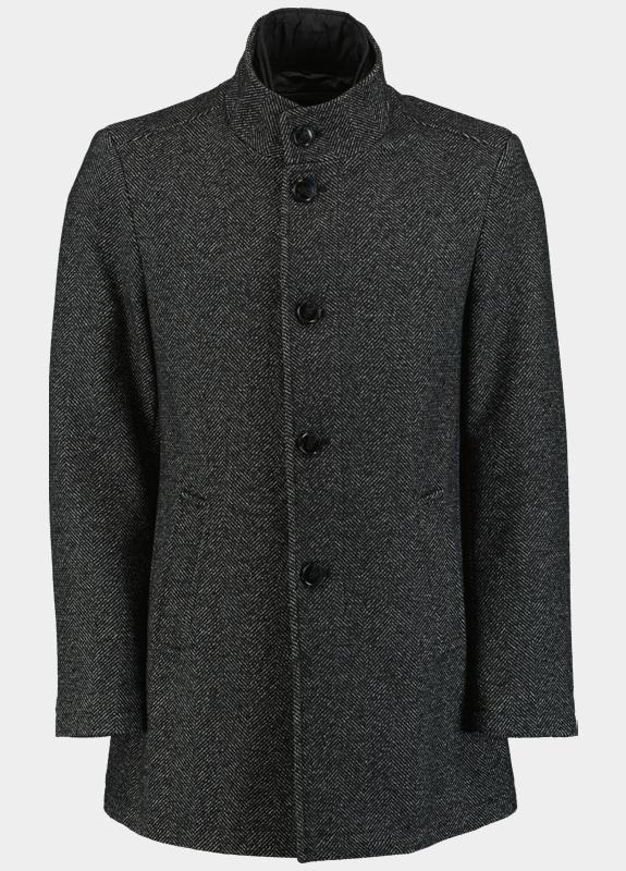 Commander Wollen Jas Zwart Wollmantel Inlet 213013461/901