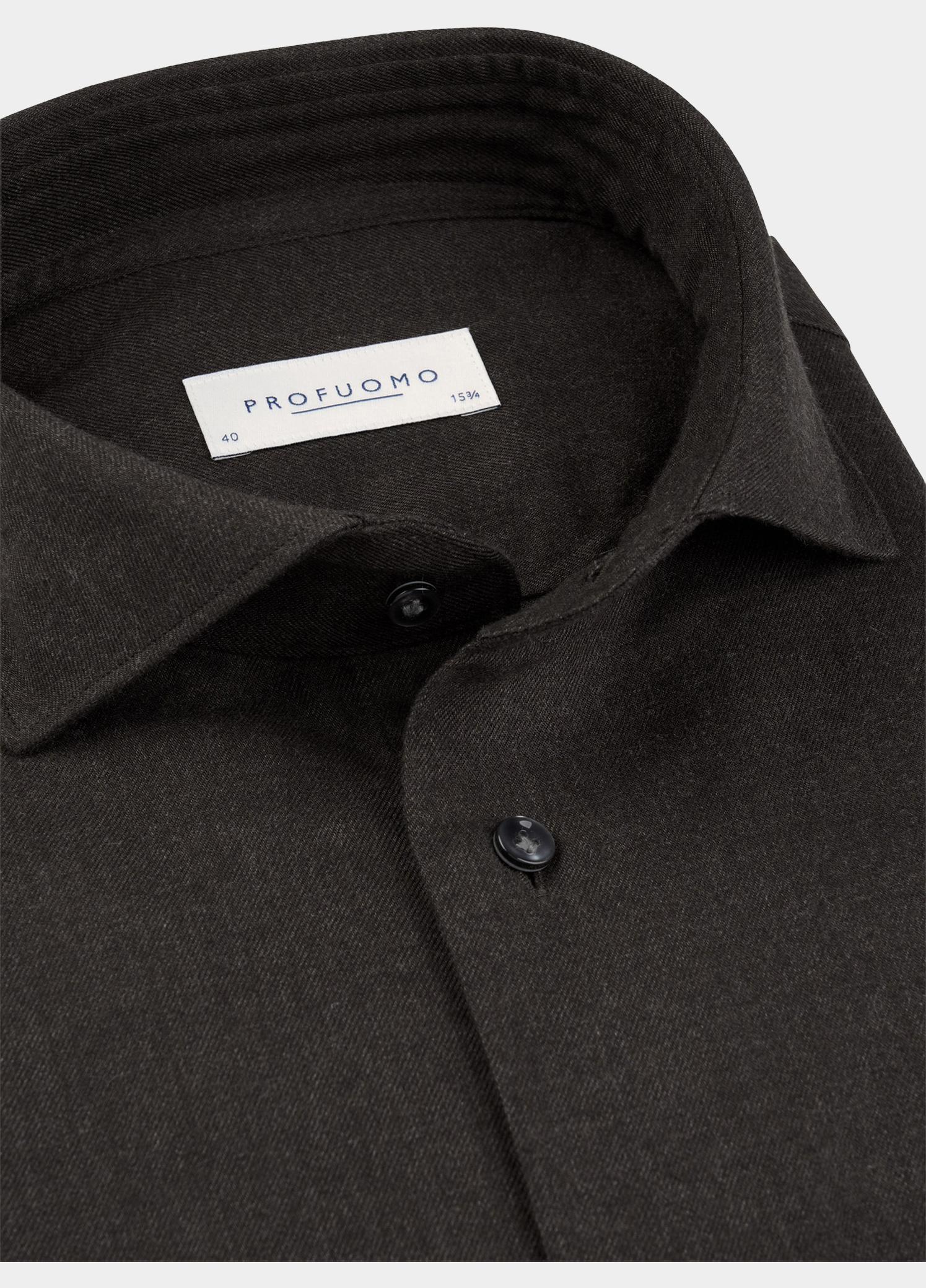 Profuomo Zakelijk overhemd heren Bruin  PPXH30009/F