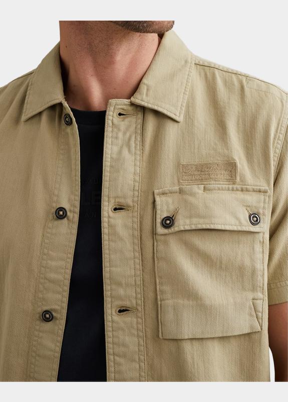 PME Legend Casual hemd korte mouw Groen Short Sleeve Shirt Slub Twill PSIS2604230/6001
