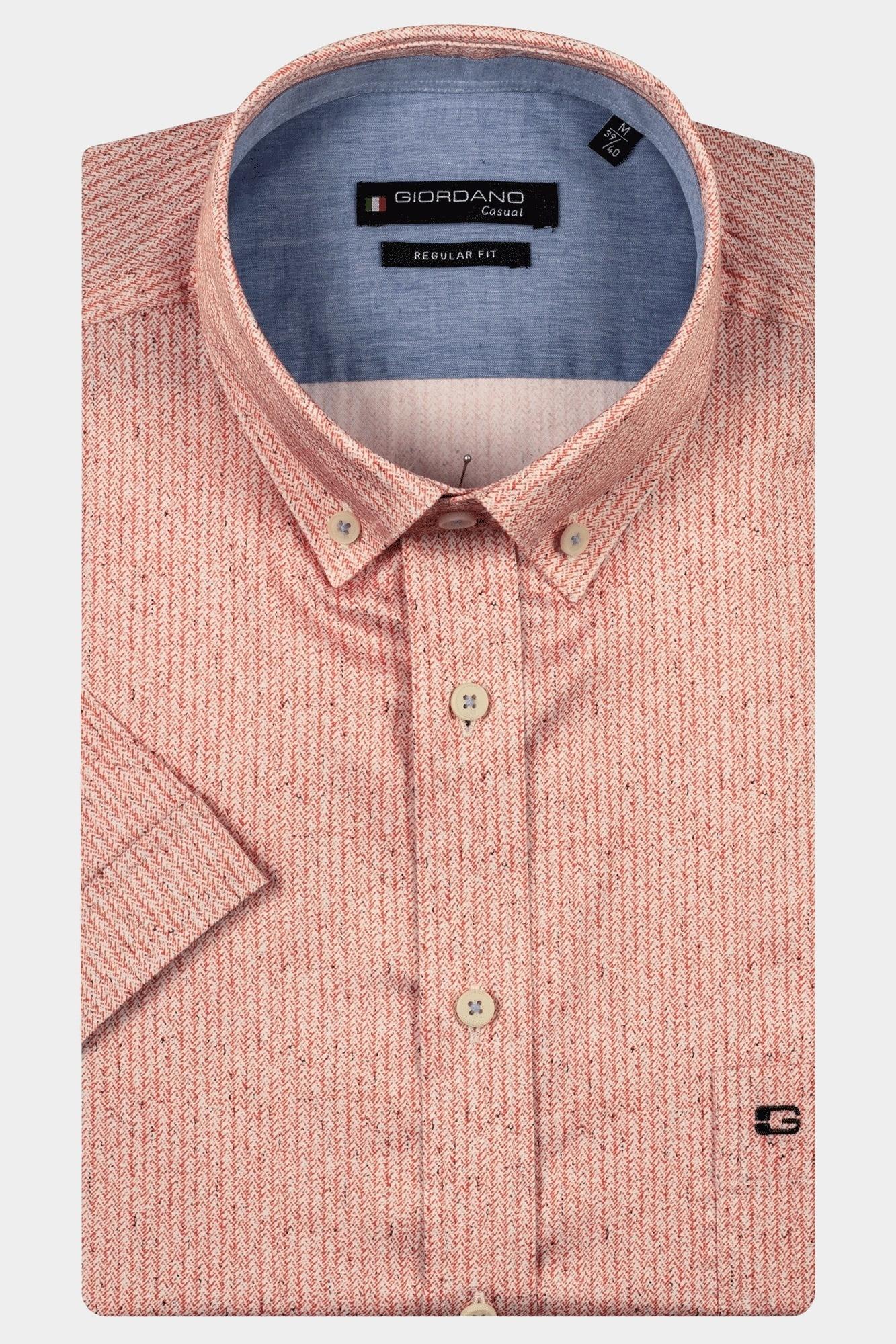 Giordano Casual hemd korte mouw Rood League short sleeve button do 516020/30
