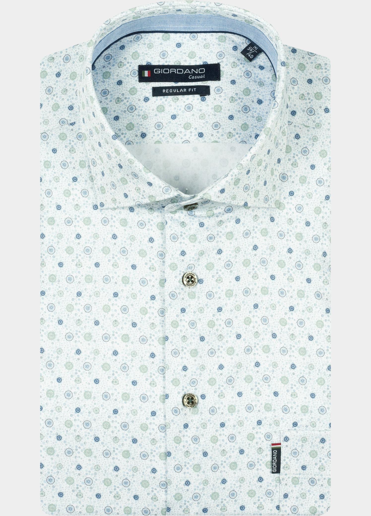 Giordano Overhemd heren Groen Ascona Long Sleeve Semi Cutaw 617022/70