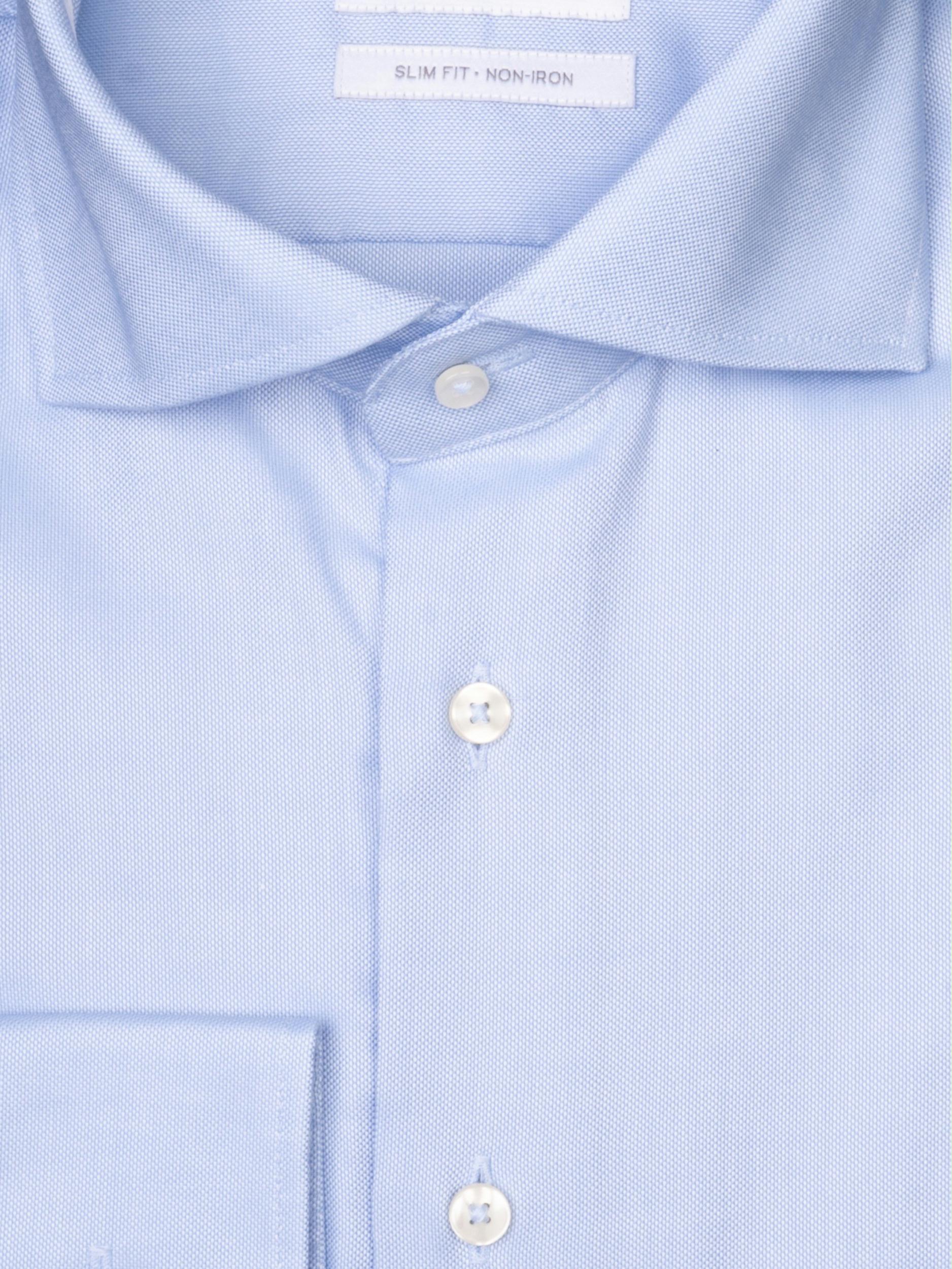 Michaelis Business hemd lange mouw Blauw  PMUH10001B/M