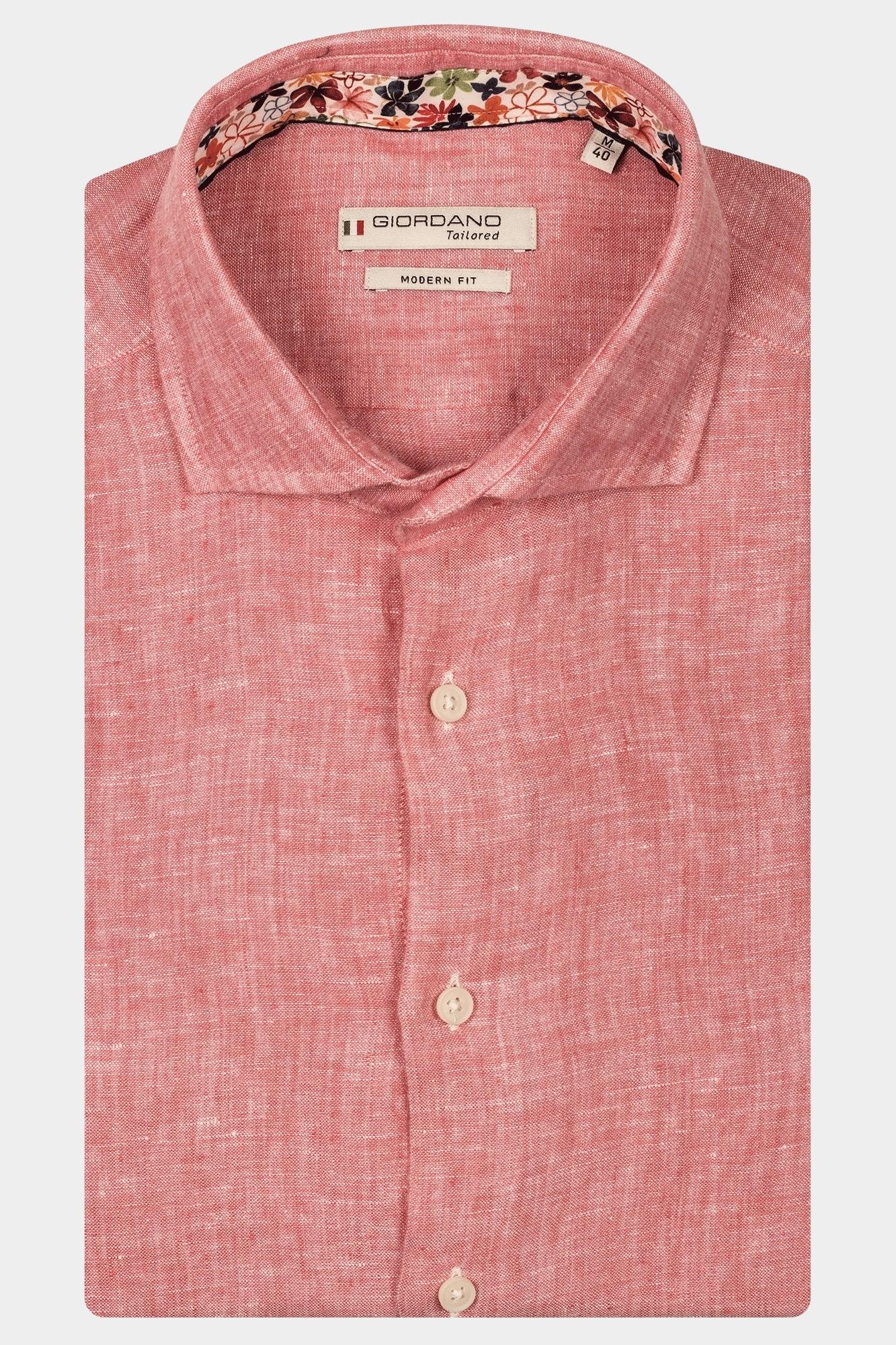 Giordano Casual hemd korte mouw Rood Front short sleeve cutaway so 516800/30