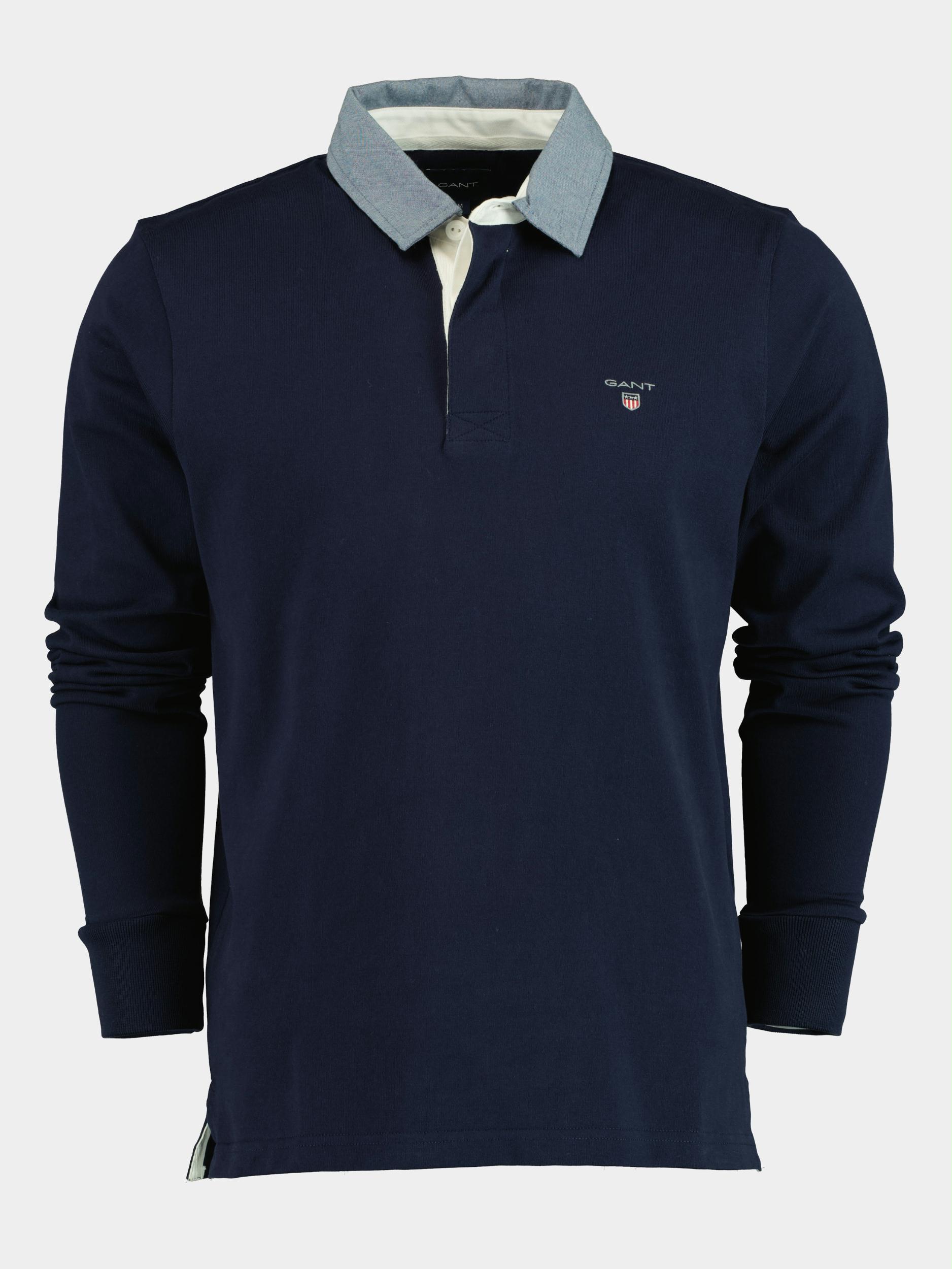 Gant Polo lange mouw Blauw polo rugge donkerblauw rf 2005030/433