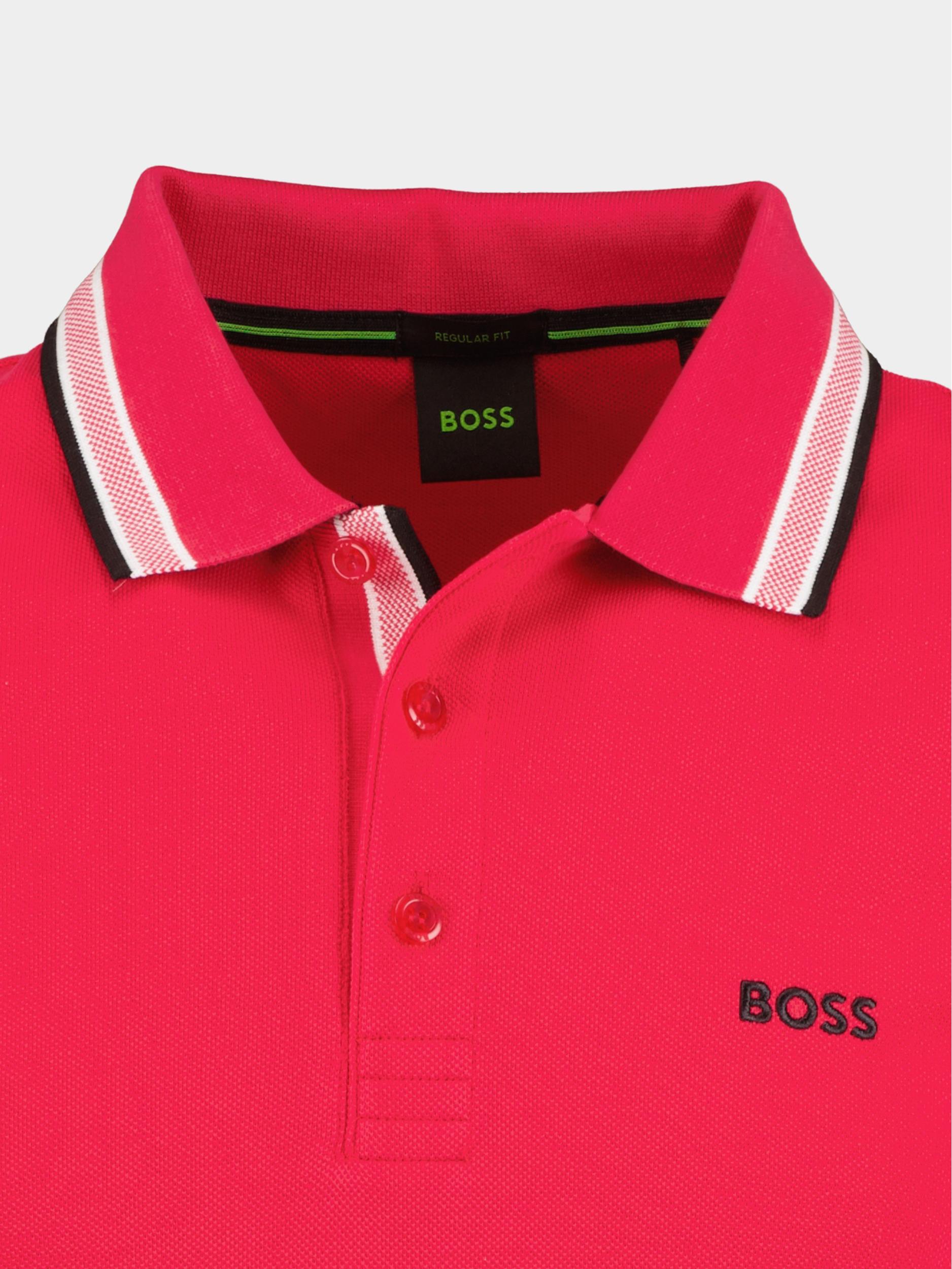 BOSS Green Polo korte mouw Roze Paddy 10241663 01 50468983/660