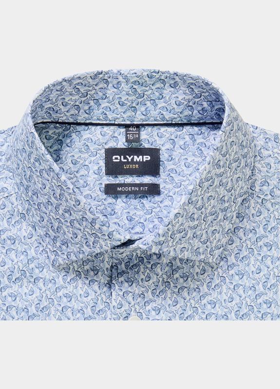 Olymp Business hemd lange mouw Blauw 128214-Hemden 128214/11