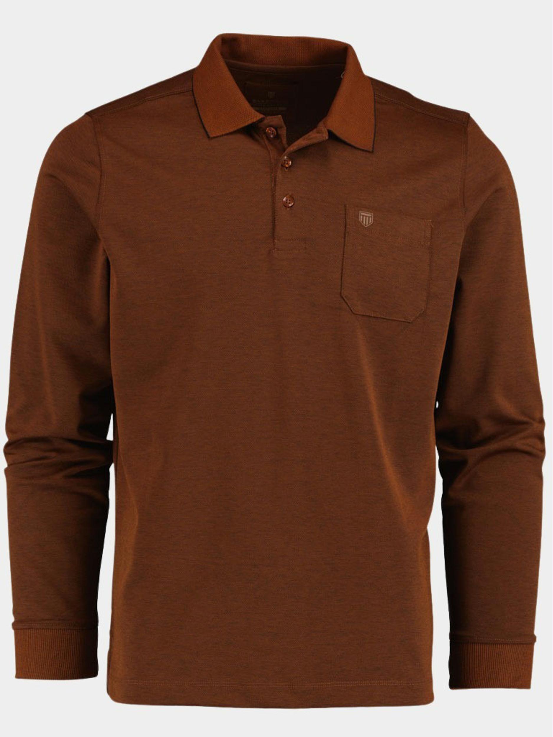 Basefield Polo lange mouw Bruin Polo Shirt 1/1 219016675/703