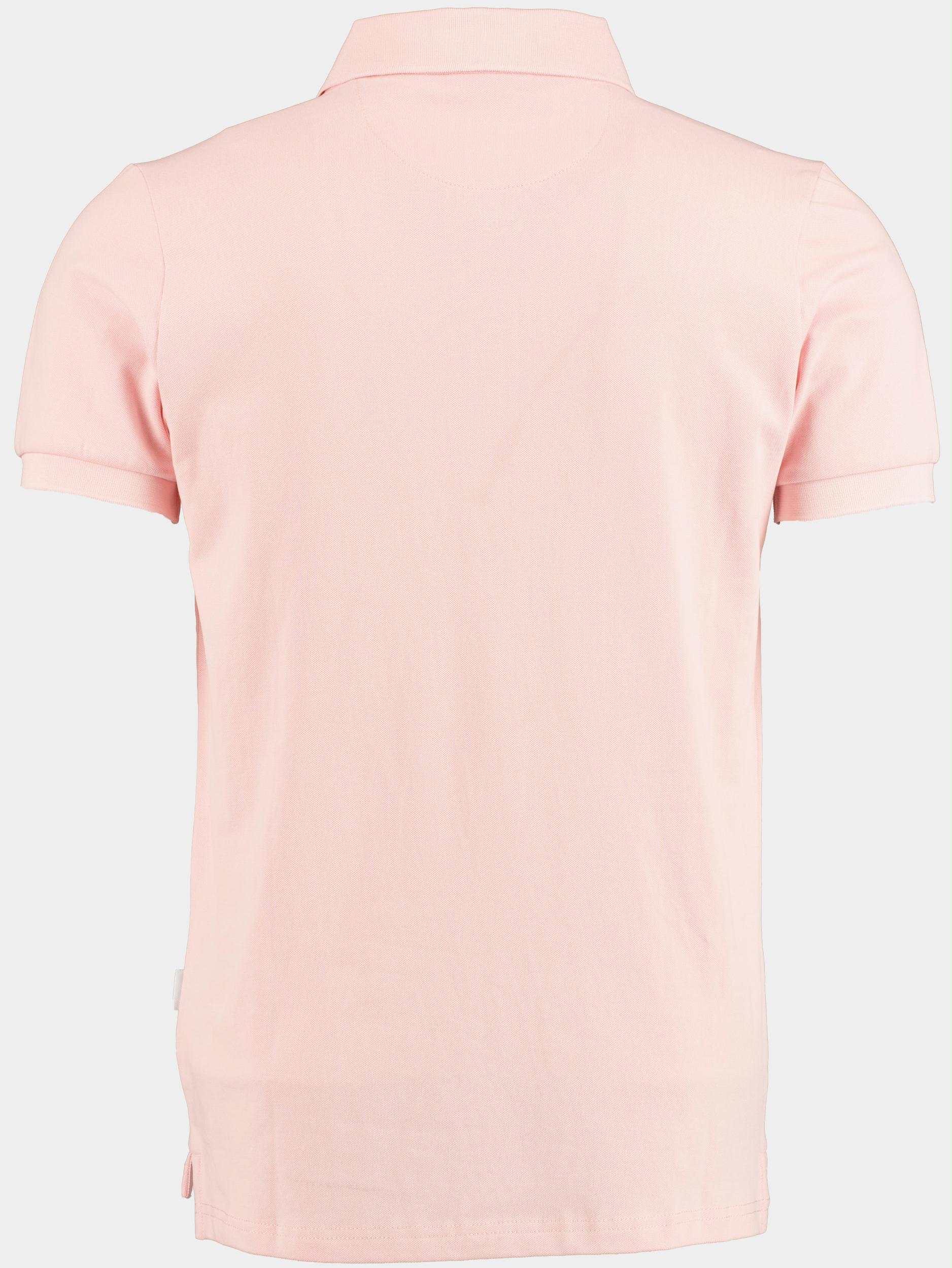 Bos Polo korte mouw Roze Oscar Polo Fine Pique Plain 22108OS03BO/737 dusty mauve