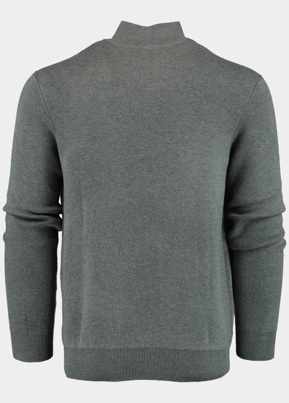 Bos Pullover Grijs Half Zip Polyblend 4053225/106