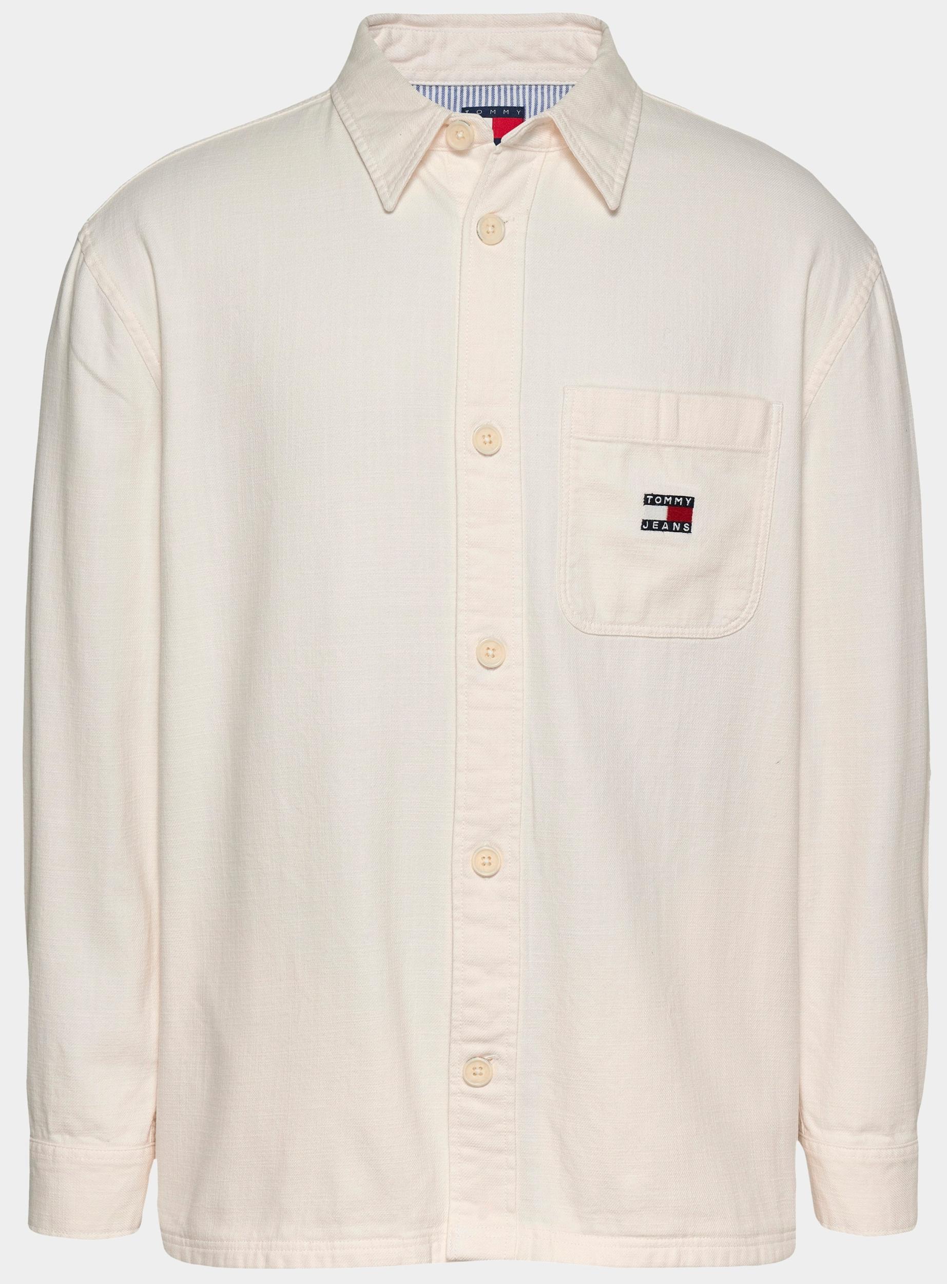 Tommy Jeans Overshirt Wit TJM COTTON SLUB LS OVERSHIRT DM0DM20874/YBH