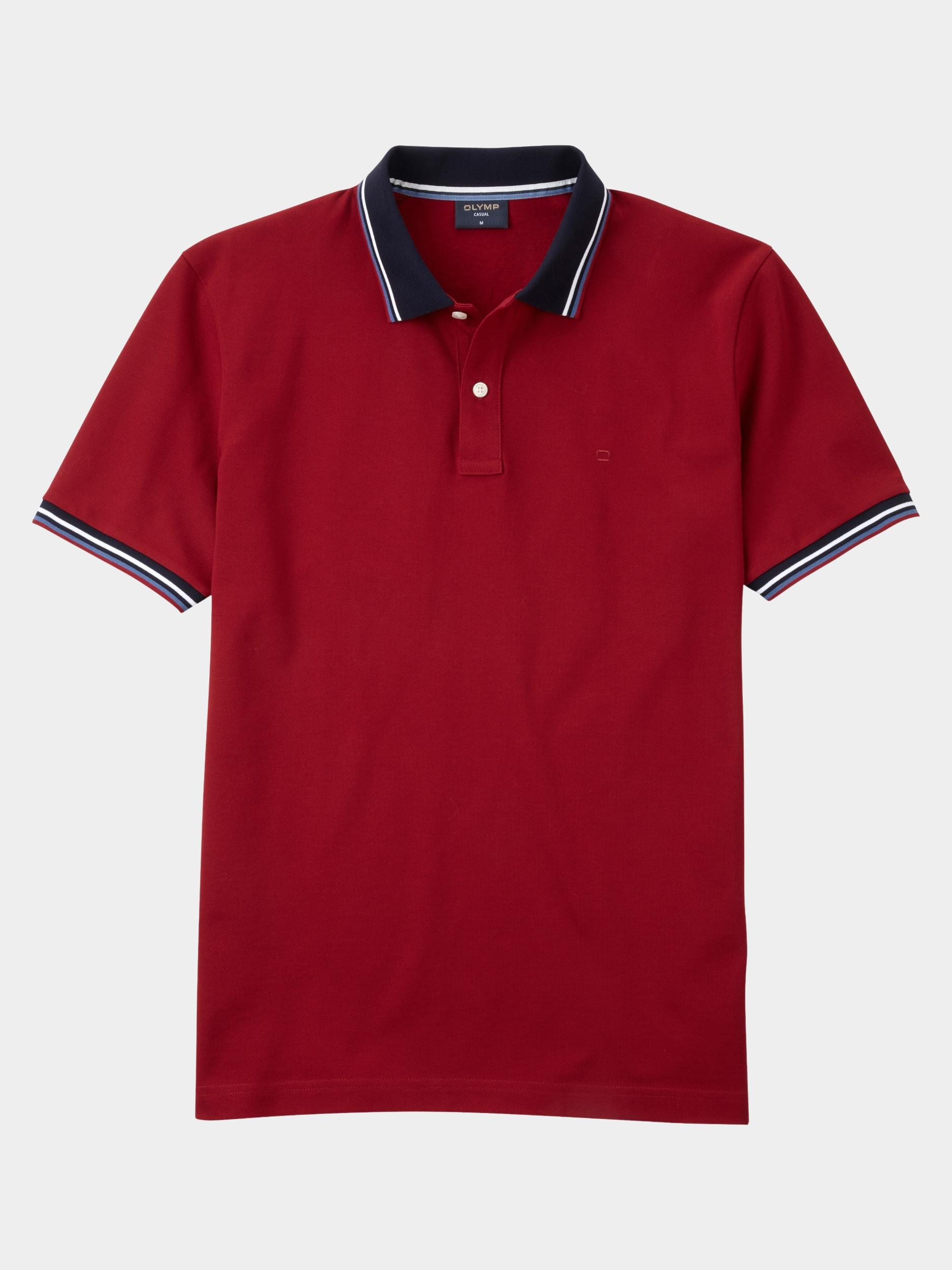 Olymp Polo korte mouw Rood Polo PiquÃ© solid 541152/39