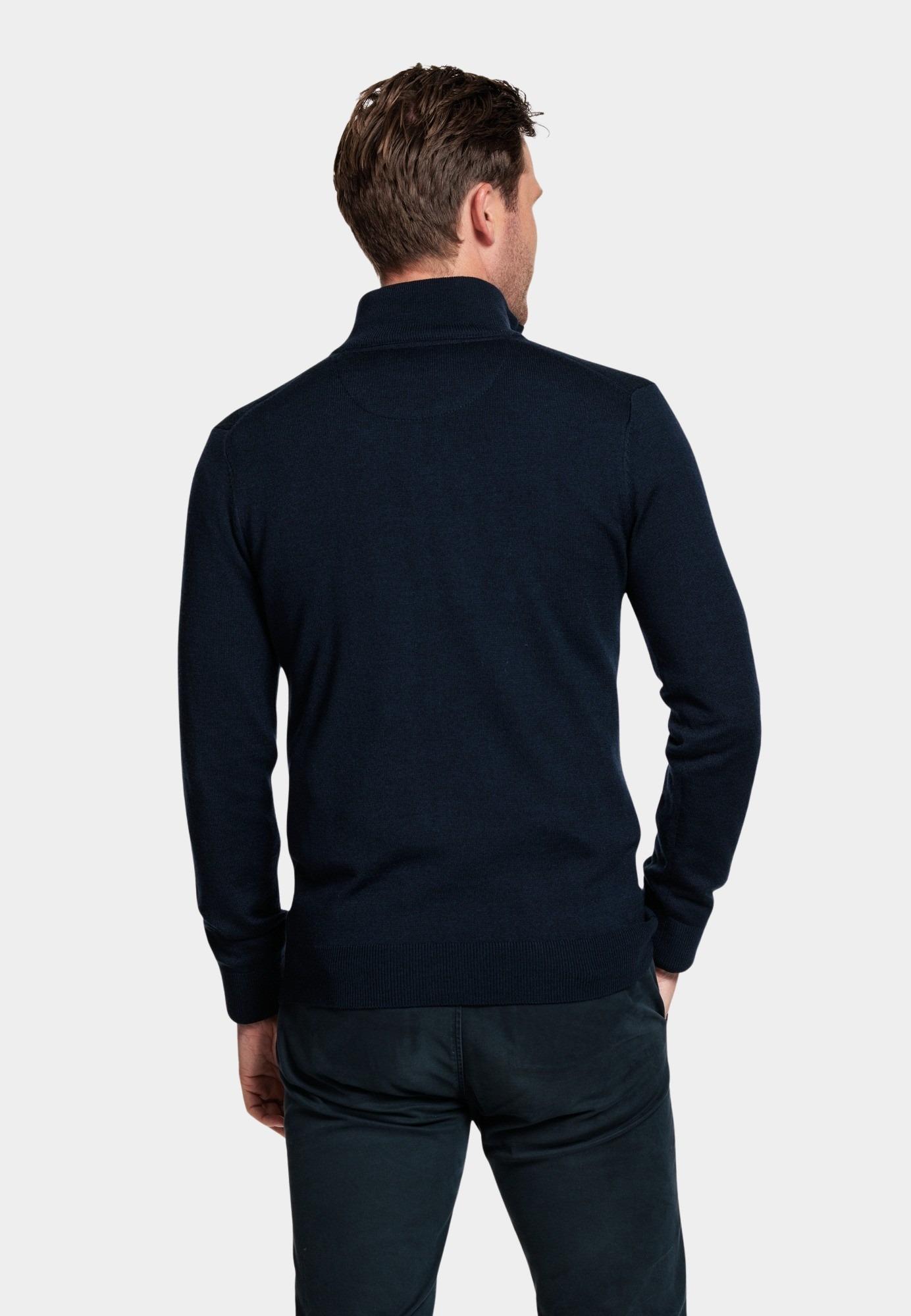 Baileys Half Zip Blauw Pullover 1/2 buttons placket 328421/60