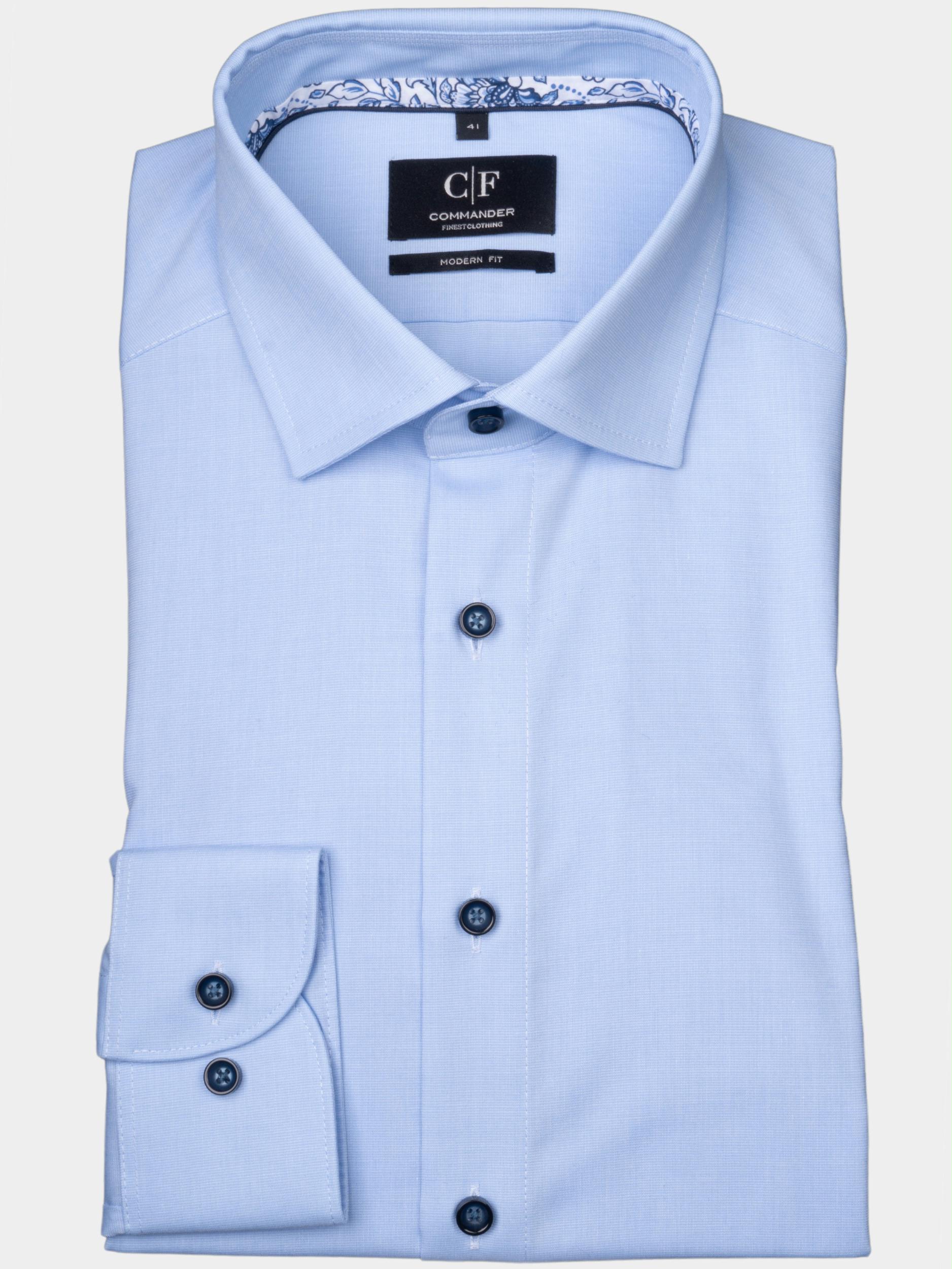 Commander Business hemd lange mouw Blauw Cityhemd Modern Fit 1/1 Arm 213011936/603