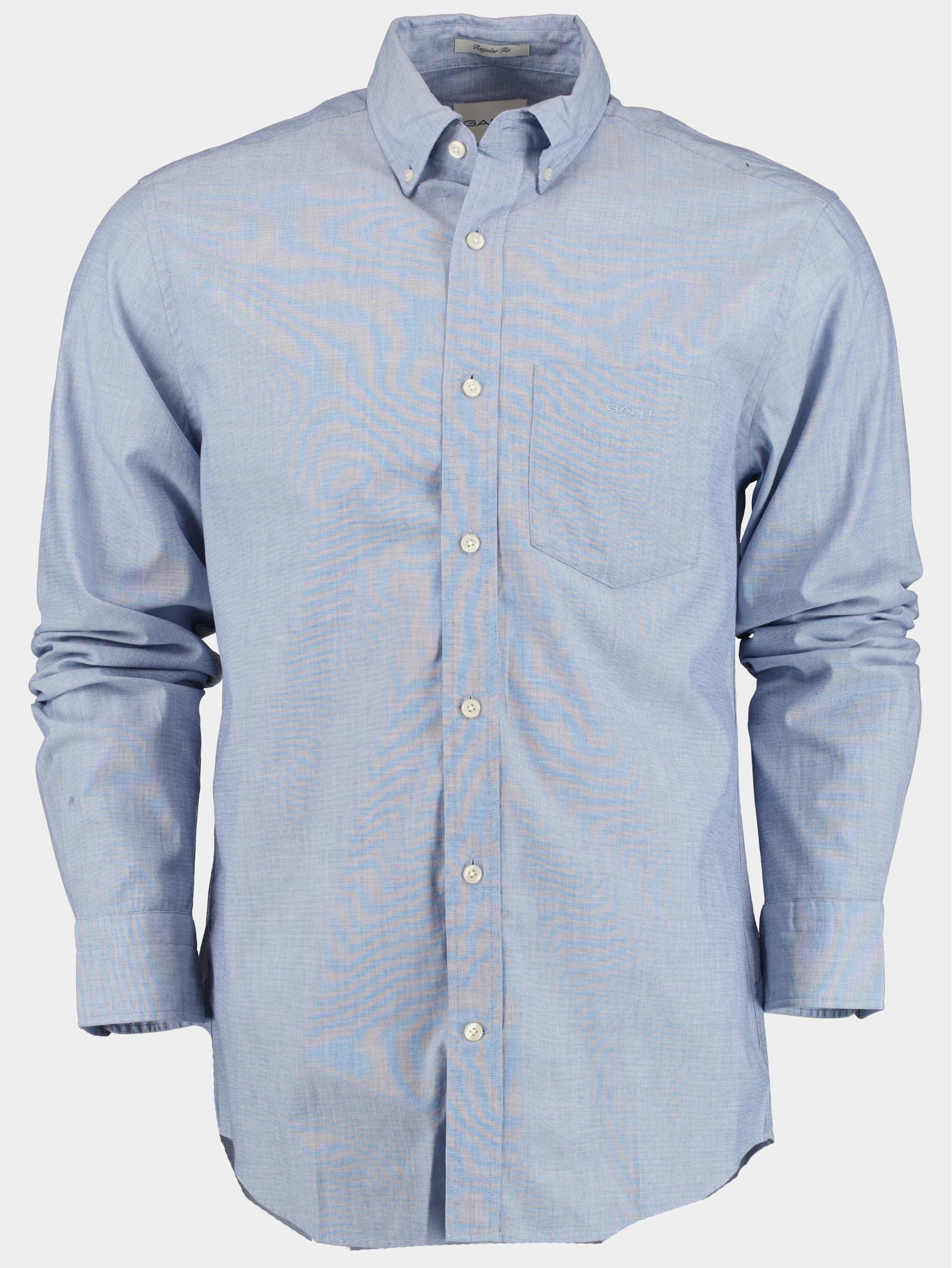 Gant Casual hemd lange mouw Blauw Reg Fil A Fil Shirt 3230192/436