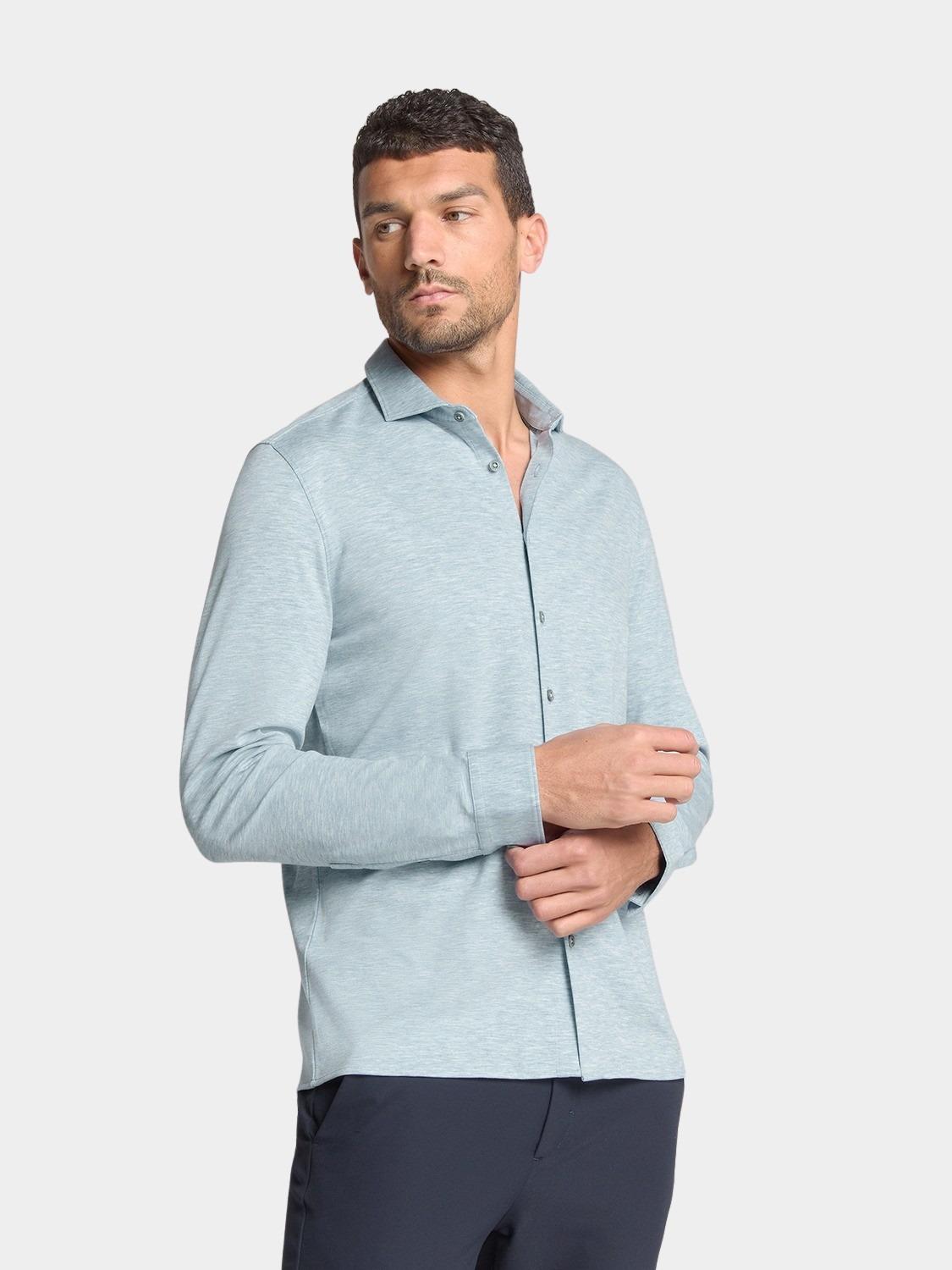 No Excess Casual hemd lange mouw Blauw  N4180/138