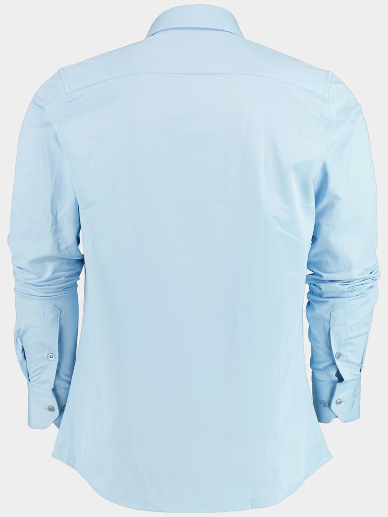 Ferlucci Casual hemd lange mouw Blauw slim fit Napolii/Baby blue