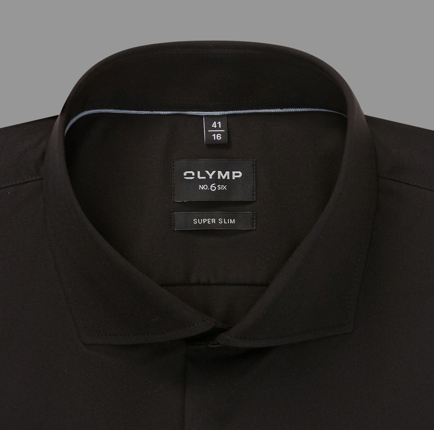 Olymp Business hemd lange mouw Zwart No. Six 255684/68