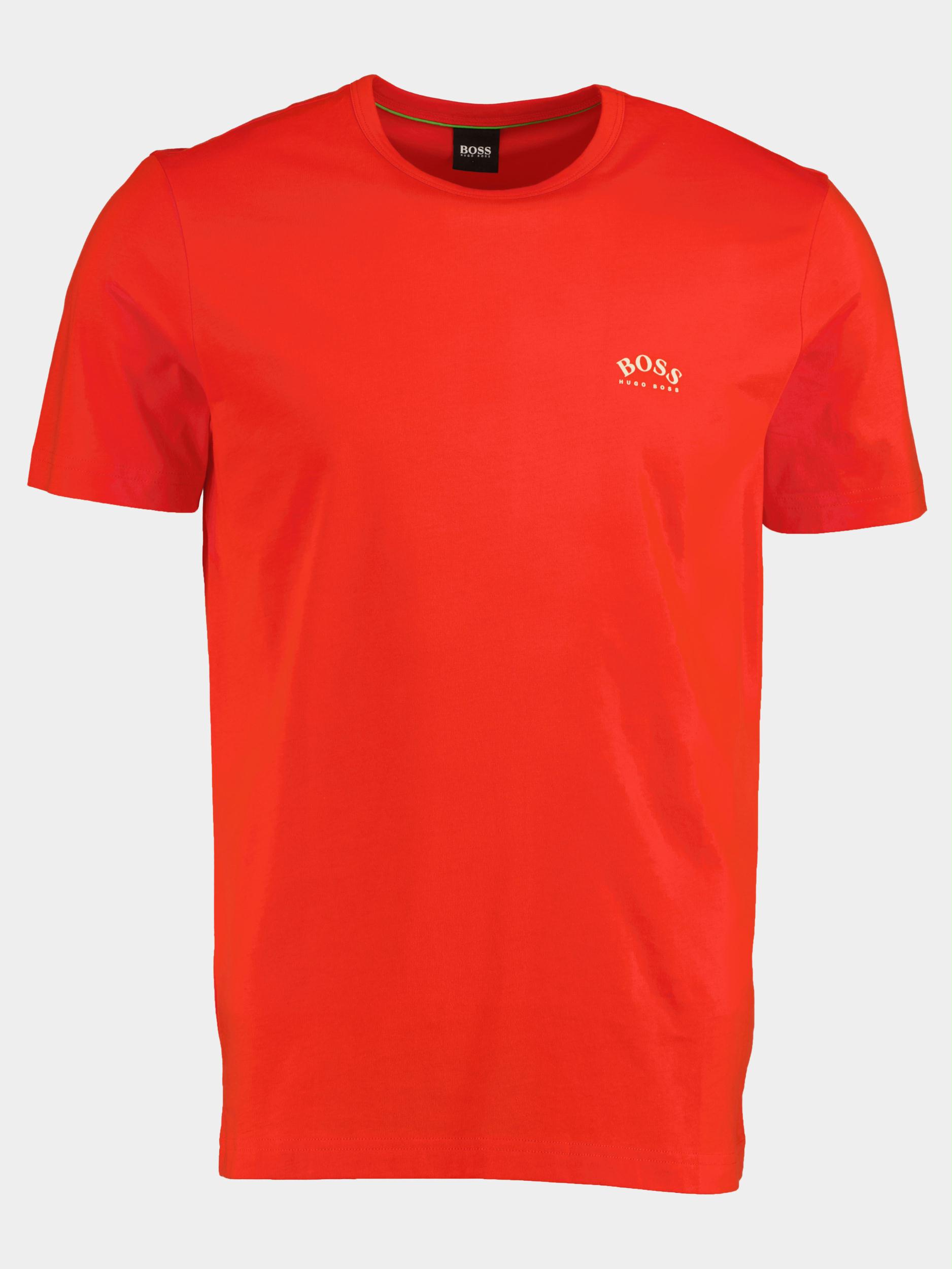 BOSS Green T-shirt korte mouw Oranje Tee Curved 10213473 01 50412363/821