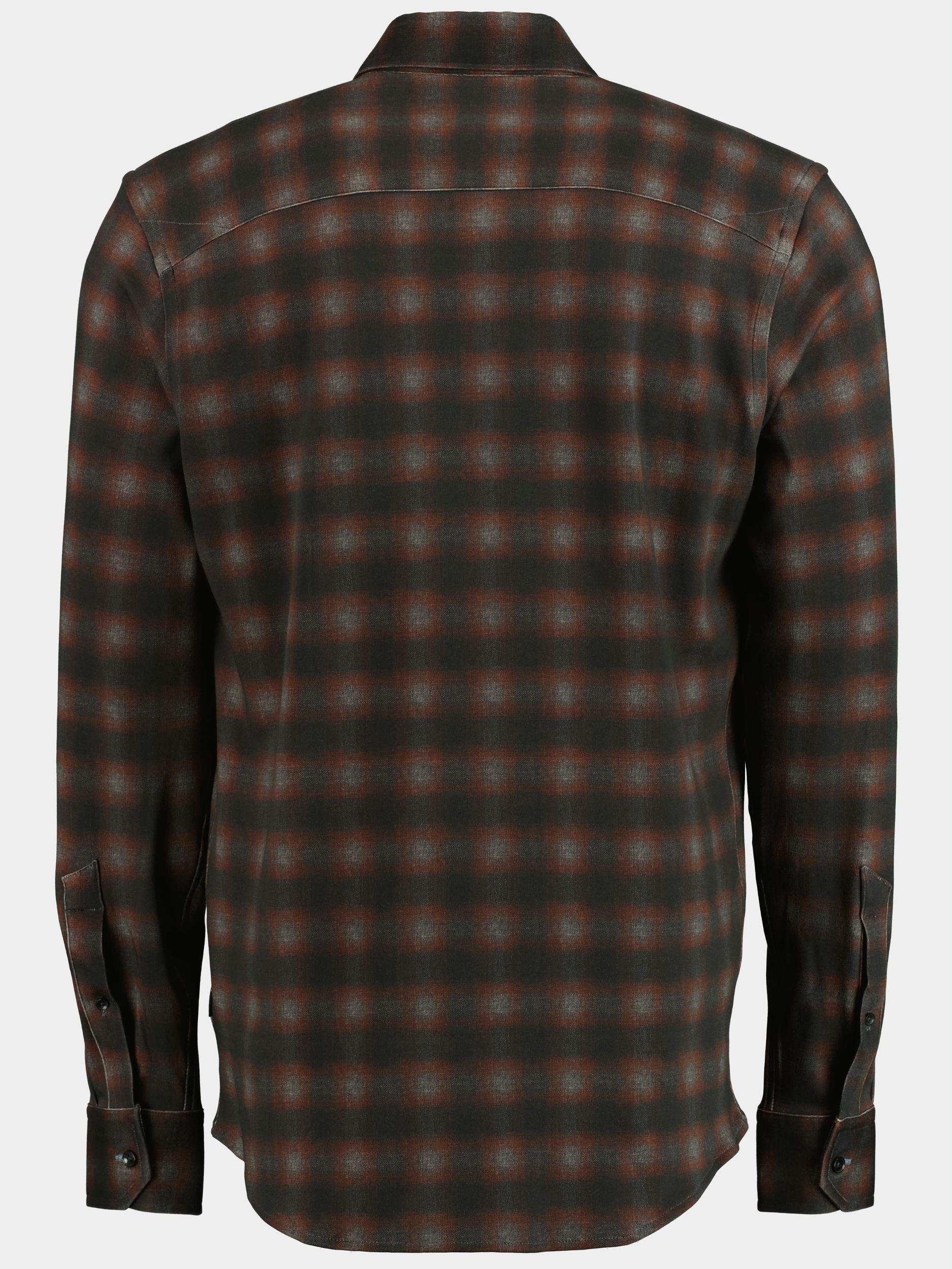 Vanguard Casual hemd lange mouw Grijs Long Sleeve Shirt Check print VSI2209274/960