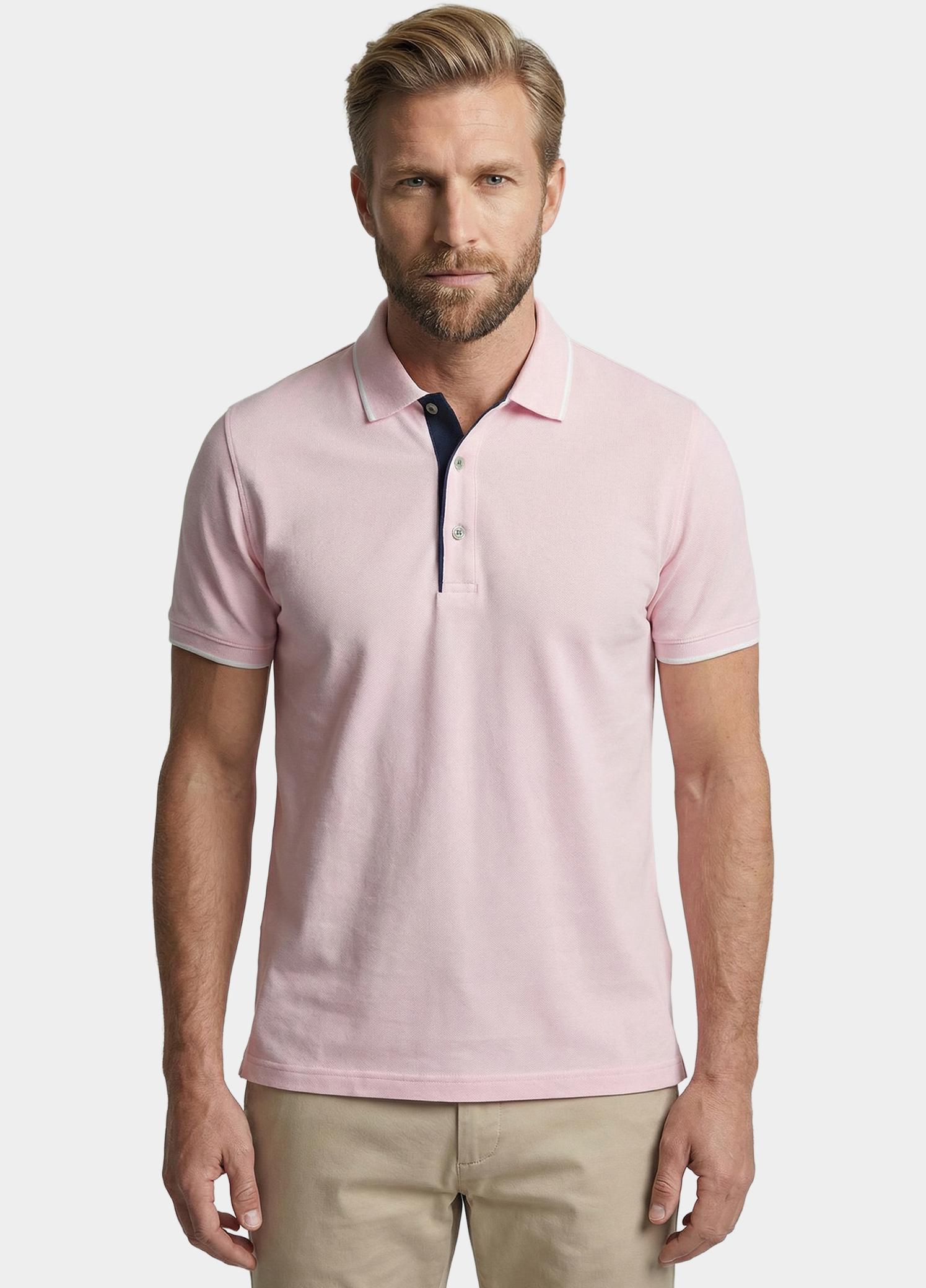 Giordano Polo heren Roze Torino Short Sleeve Polo Two- 616552/51